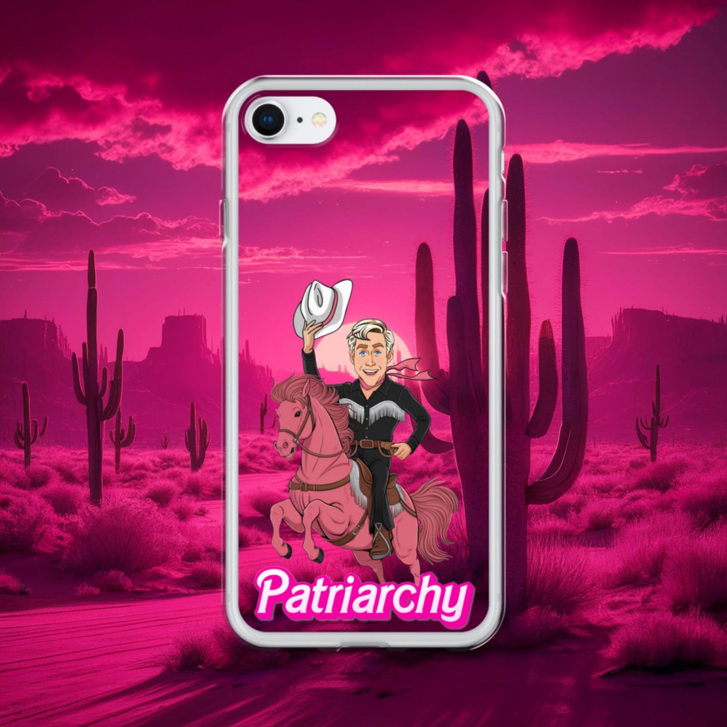 Ken Barbie Movie When I found out the patriarchy wasn't just about horses, I lost interest Clear Case for iPhone iPhone SE Mobile Phone Cases Barbie Celebrities Ken Movies Ryan Gosling Next Cult Brand