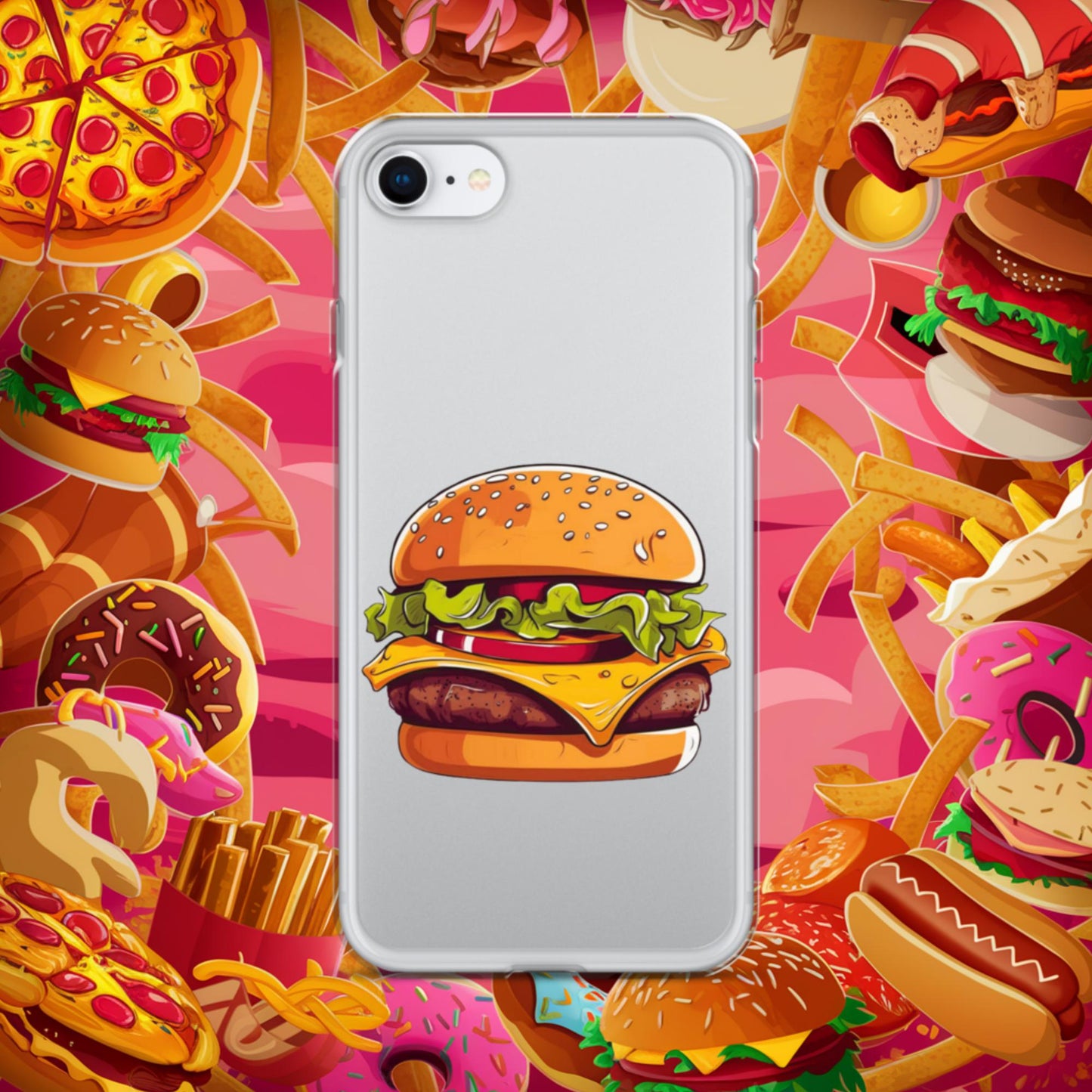 Cheeseburger I Love Burgers Clear Case for iPhone iPhone SE Mobile Phone Cases Burgers Fast Food Next Cult Brand