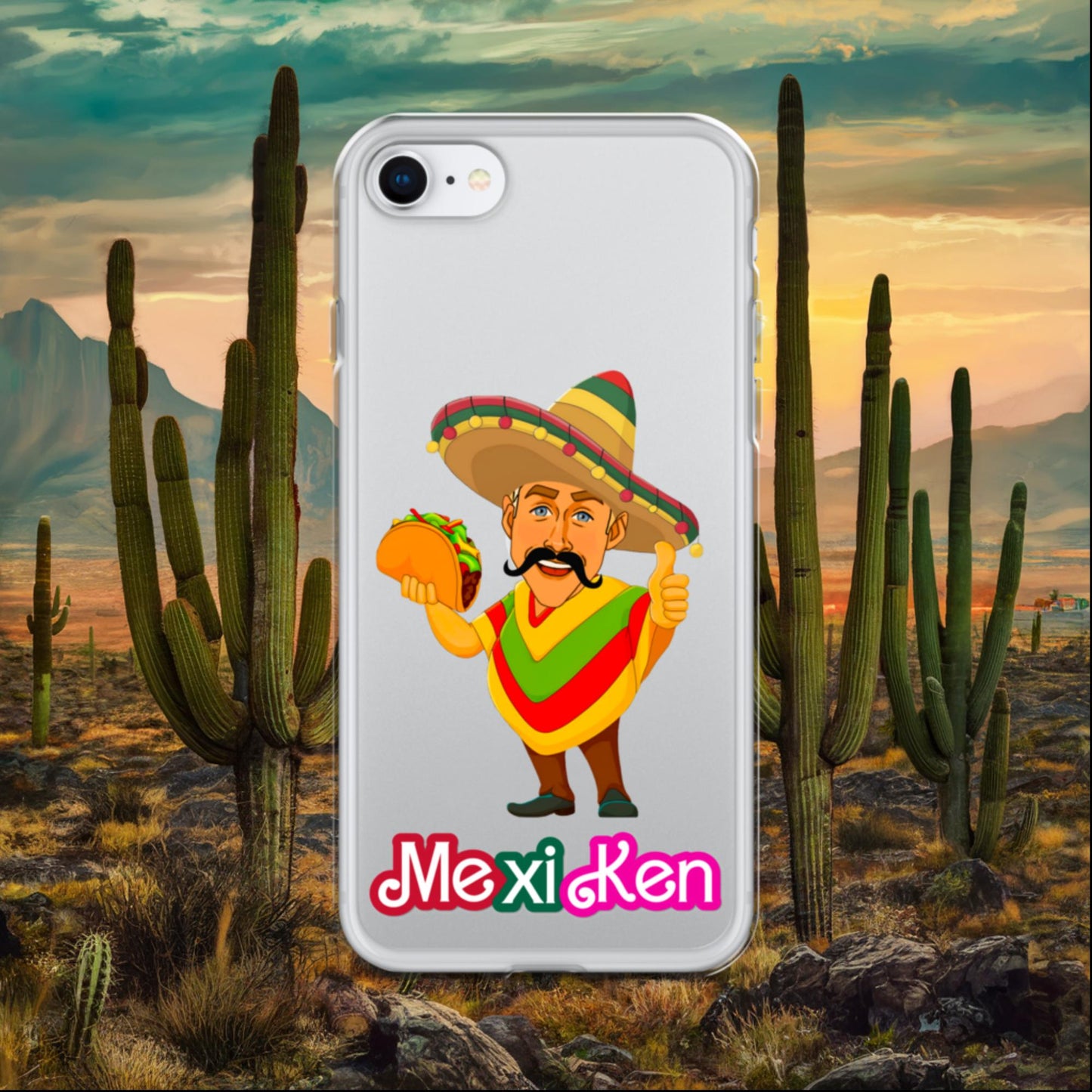 MexiKen Ken Barbie Movie Ryan Gosling Mexican Clear Case for iPhone iPhone SE Mobile Phone Cases Barbie Celebrities Ken Mexico Movies Ryan Gosling Next Cult Brand
