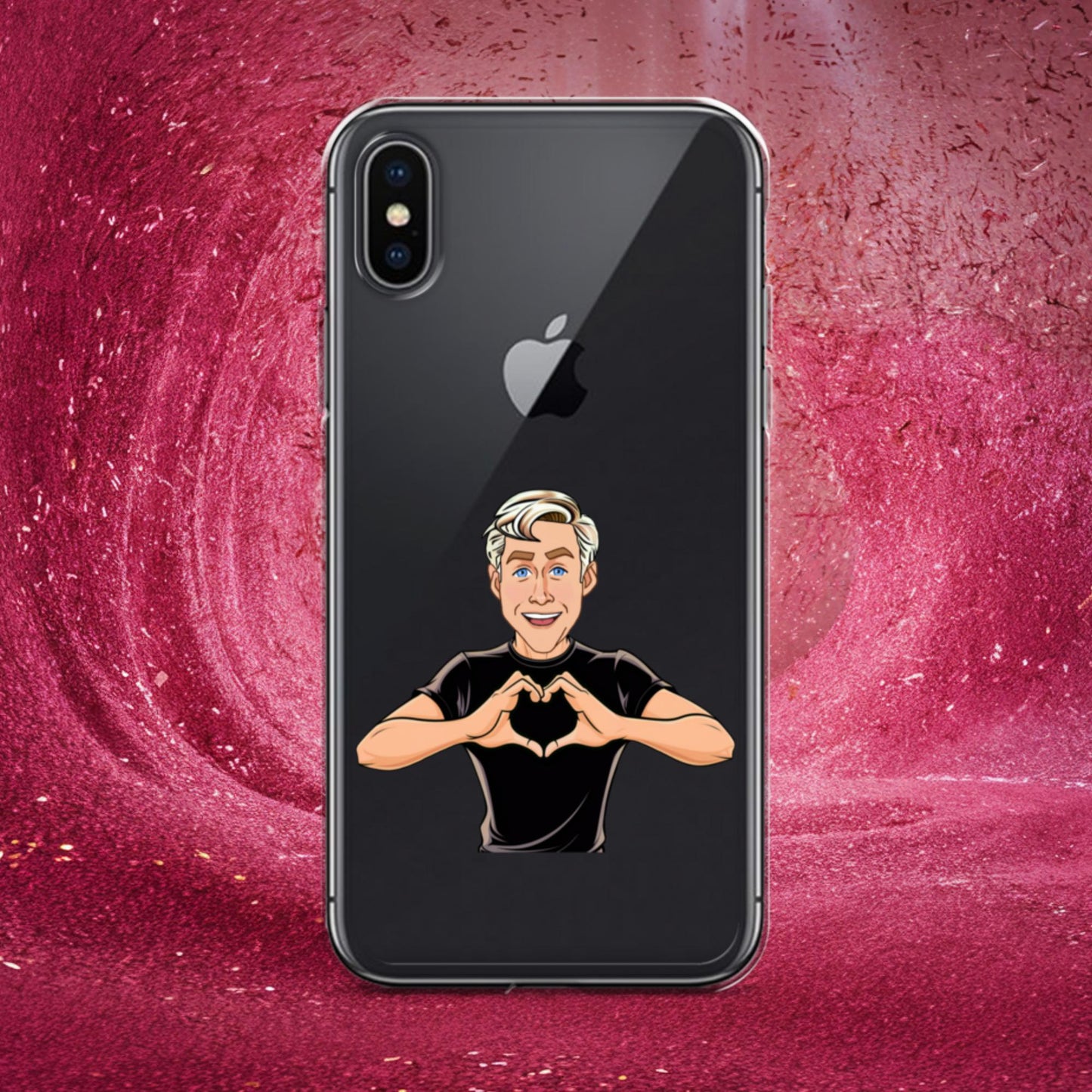 I Love Ryan Gosling Ken Barbie Movie I am Kenough Clear Case for iPhone iPhone X XS Mobile Phone Cases Barbie Celebrities Ken Movies Ryan Gosling Next Cult Brand