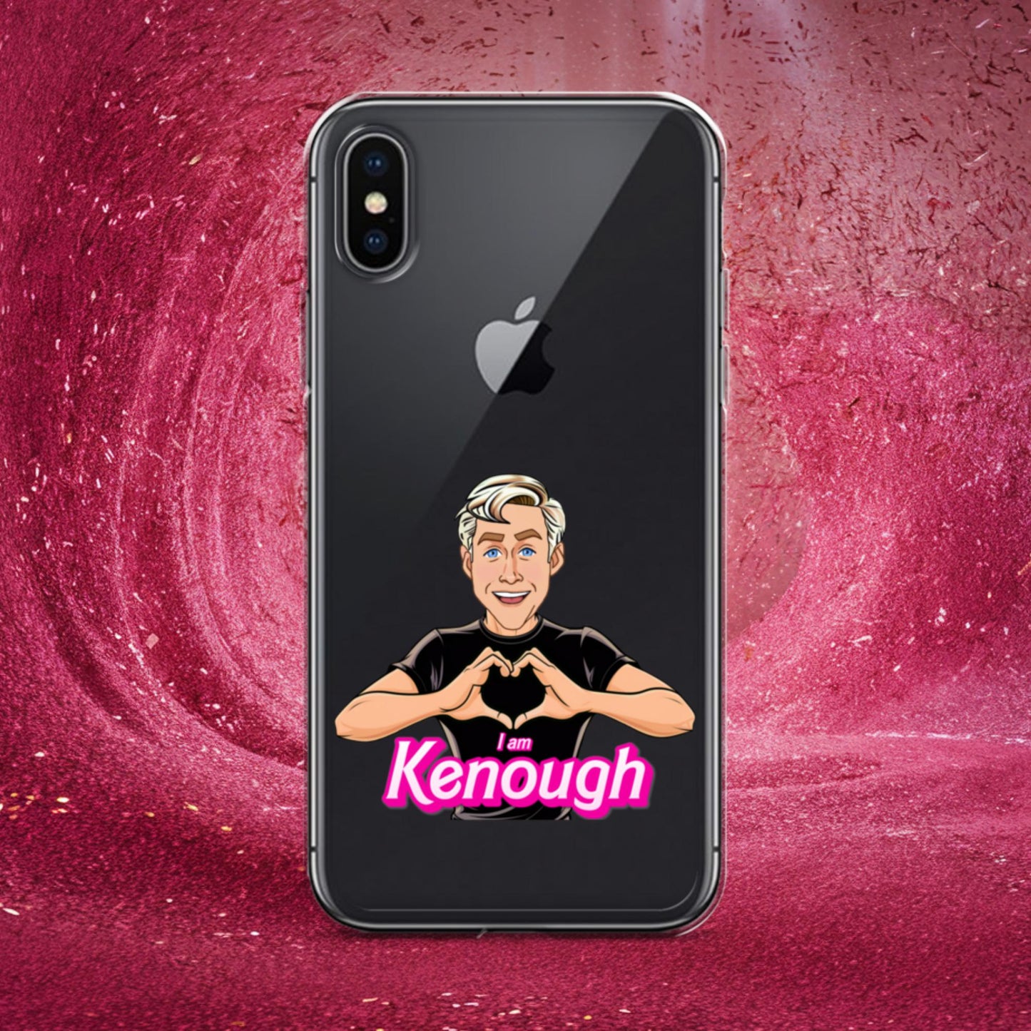 I am Kenough Ryan Gosling Ken Barbie Movie Clear Case for iPhone iPhone X XS Mobile Phone Cases Barbie Celebrities Ken Movies Ryan Gosling Next Cult Brand