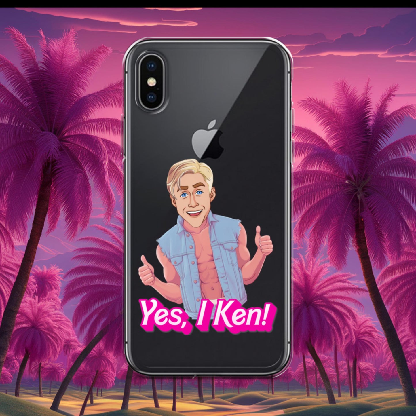 Yes I Ken Yes I can Ryan Gosling Ken Barbie Movie Clear Case for iPhone iPhone X XS Mobile Phone Cases Barbie Celebrities Ken Movies Ryan Gosling Next Cult Brand