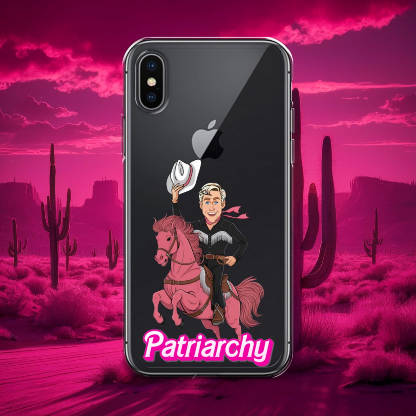 Ken Barbie Movie When I found out the patriarchy wasn't just about horses, I lost interest Clear Case for iPhone iPhone X XS Mobile Phone Cases Barbie Celebrities Ken Movies Ryan Gosling Next Cult Brand