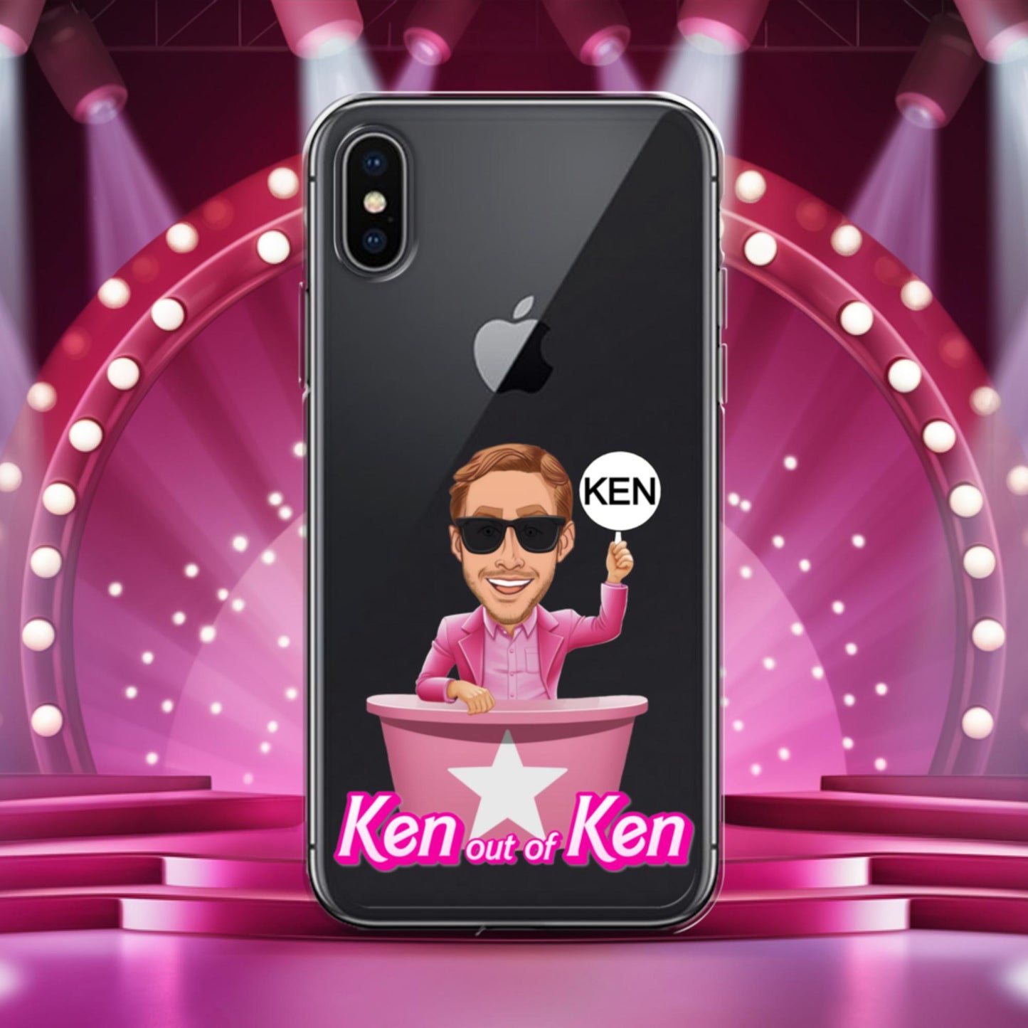 Ken out of Ken Ryan Gosling Barbie Movie Clear Case for iPhone iPhone X XS Mobile Phone Cases Barbie Celebrities Ken Movies Ryan Gosling Next Cult Brand