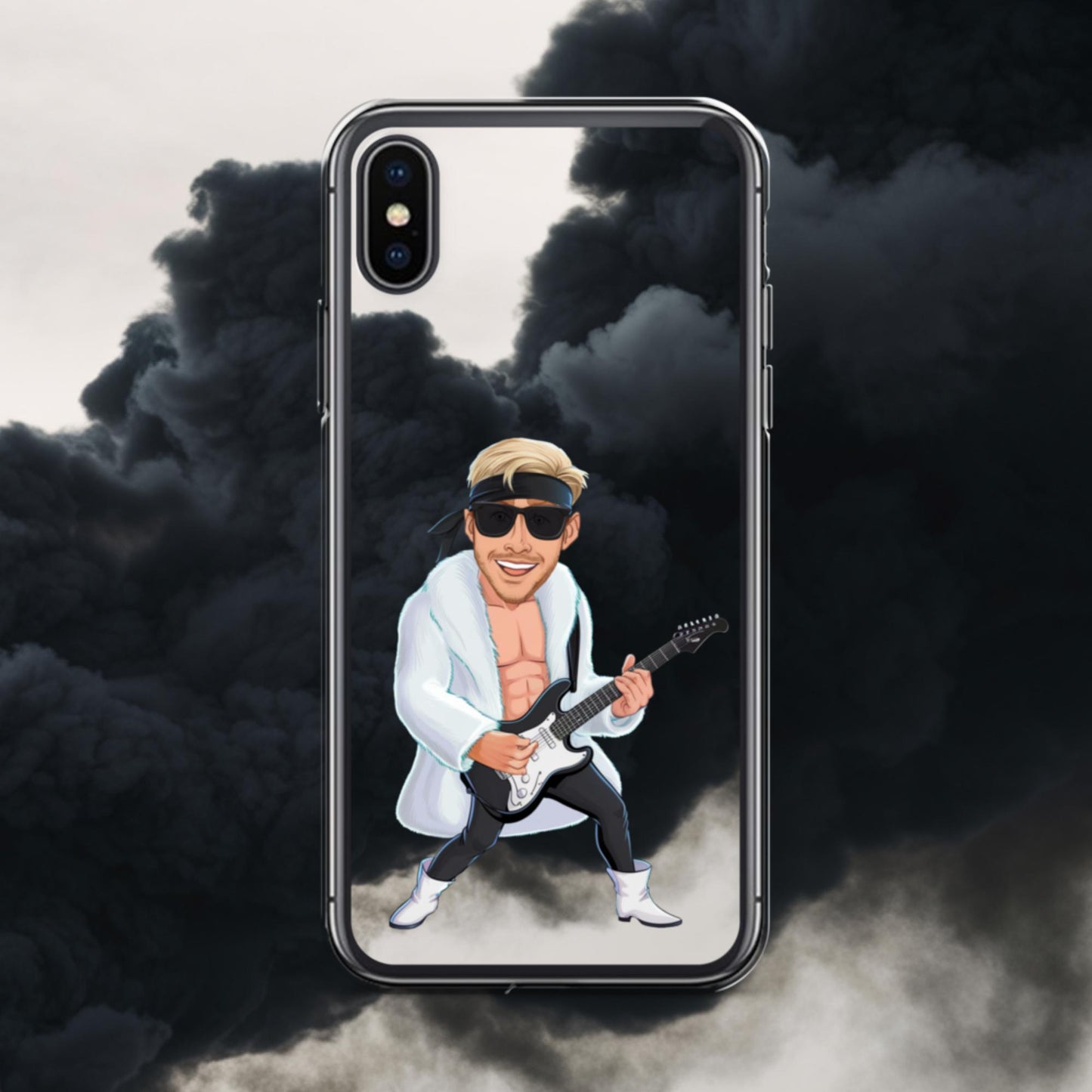 Rockstar Ken Barbie Movie Ryan Gosling Clear Case for iPhone iPhone X XS Mobile Phone Cases Barbie Celebrities Ken Movies Music Rock Music Ryan Gosling Next Cult Brand