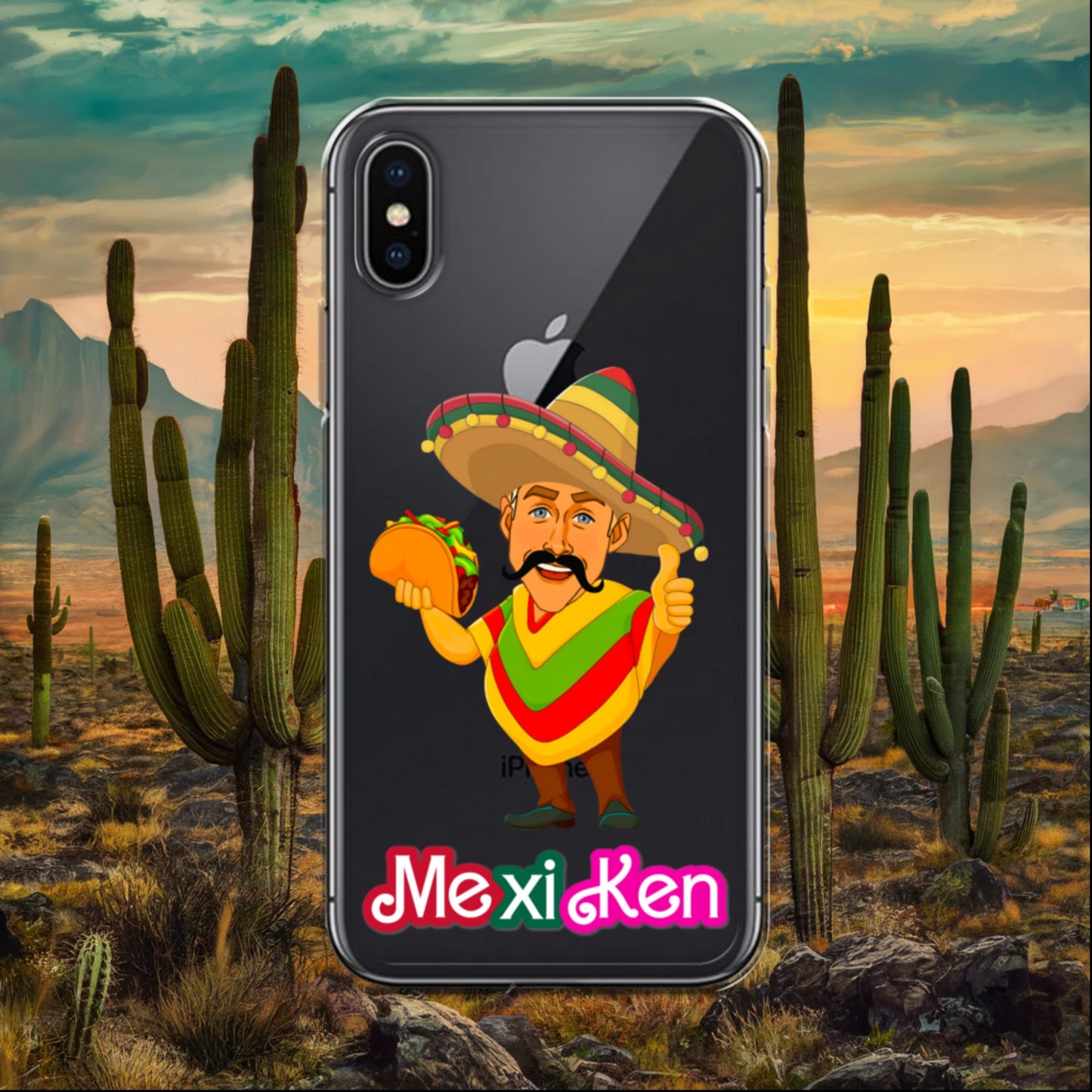 MexiKen Ken Barbie Movie Ryan Gosling Mexican Clear Case for iPhone iPhone X XS Mobile Phone Cases Barbie Celebrities Ken Mexico Movies Ryan Gosling Next Cult Brand