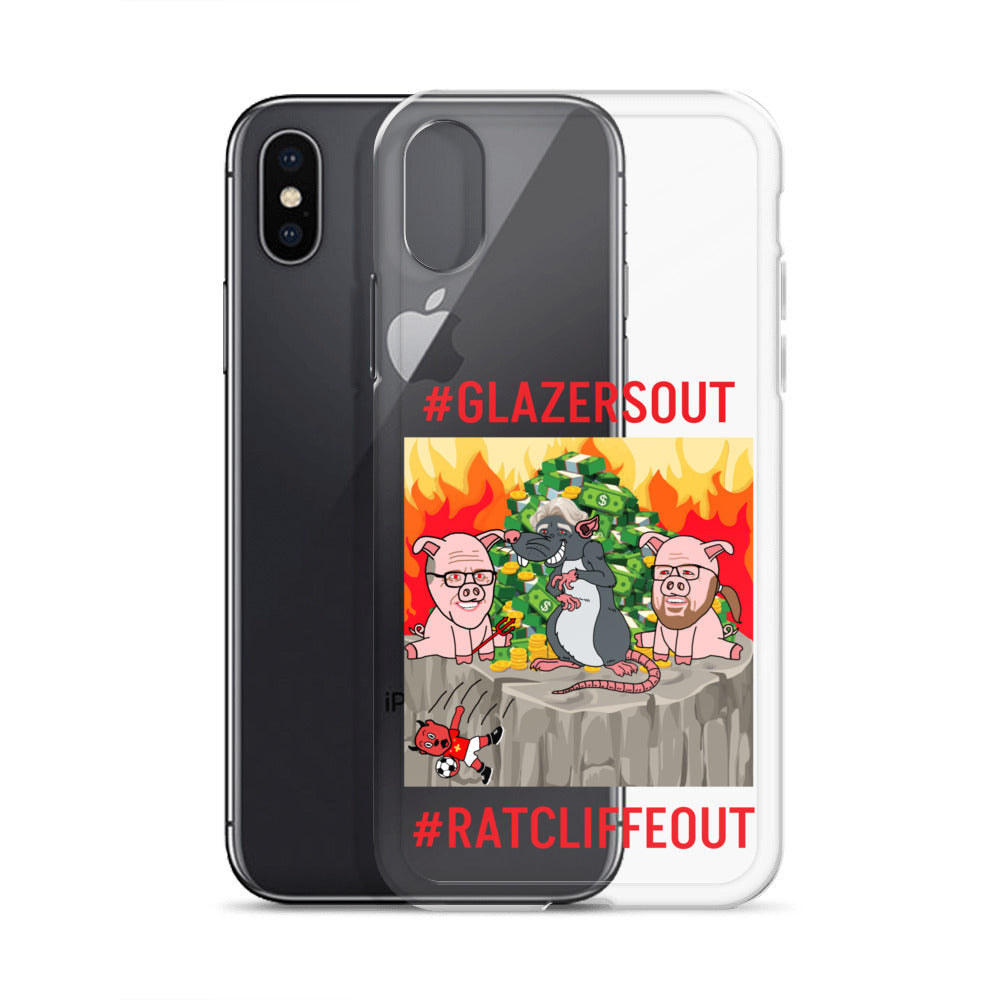 Manchester United Ratcliffe Out, Glazers Out Clear Case for iPhone® Mobile Phone Cases Football GlazersOut Manchester United RatcliffeOut Next Cult Brand
