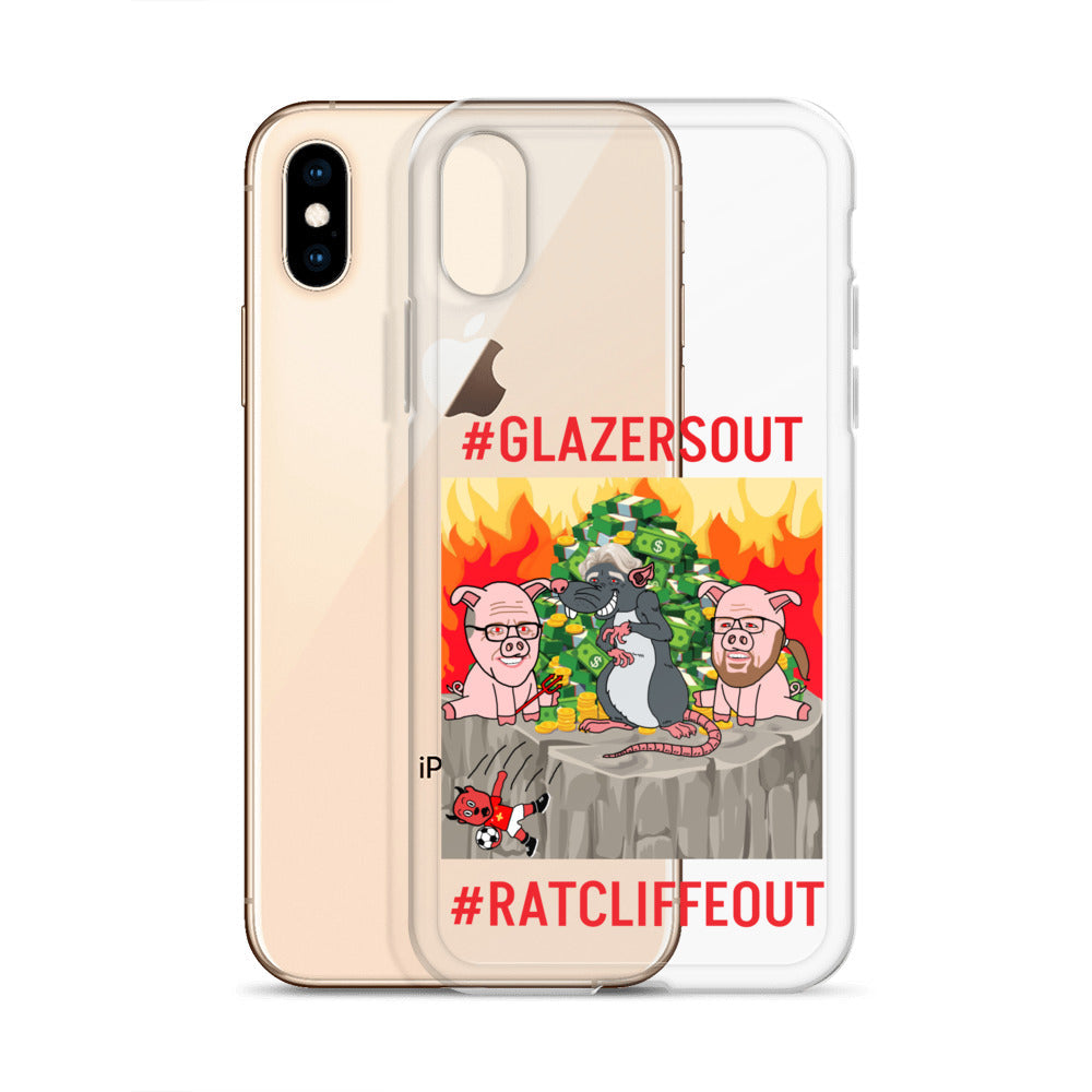 Manchester United Ratcliffe Out, Glazers Out Clear Case for iPhone® Mobile Phone Cases Football GlazersOut Manchester United RatcliffeOut Next Cult Brand