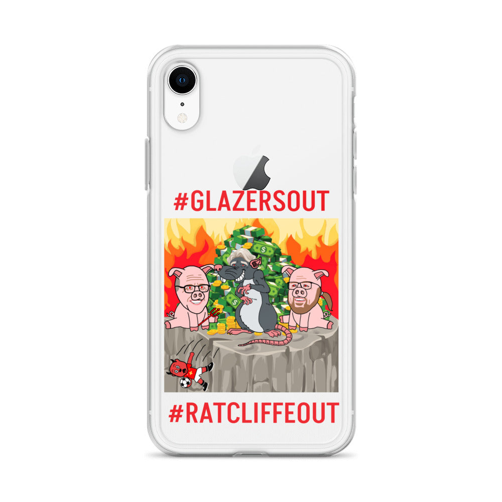 Manchester United Ratcliffe Out, Glazers Out Clear Case for iPhone® Mobile Phone Cases Football GlazersOut Manchester United RatcliffeOut Next Cult Brand