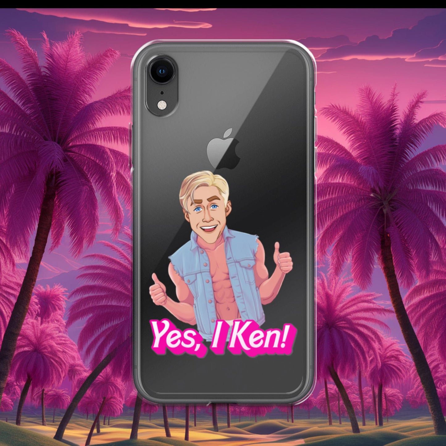 Yes I Ken Yes I can Ryan Gosling Ken Barbie Movie Clear Case for iPhone iPhone XR Mobile Phone Cases Barbie Celebrities Ken Movies Ryan Gosling Next Cult Brand