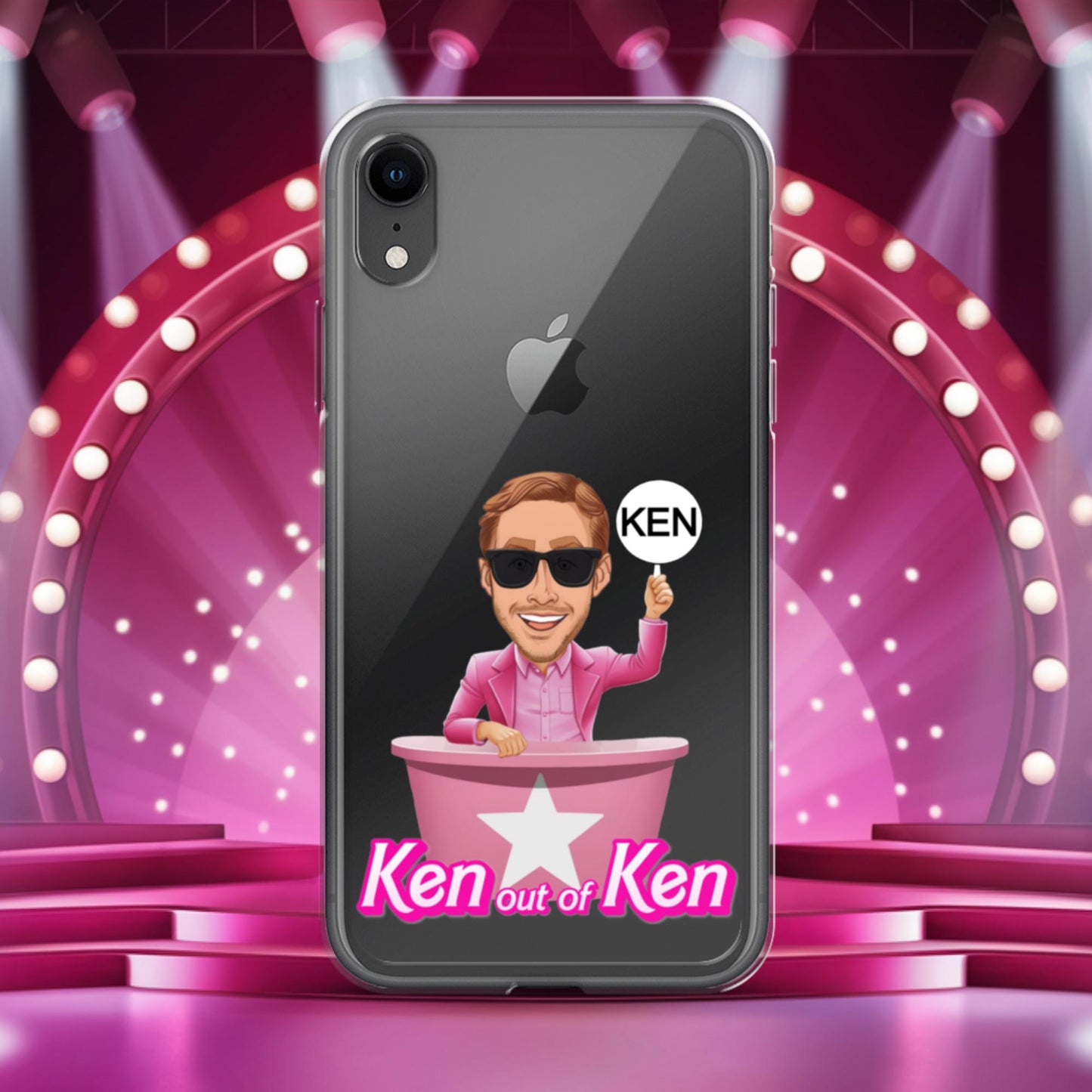 Ken out of Ken Ryan Gosling Barbie Movie Clear Case for iPhone iPhone XR Mobile Phone Cases Barbie Celebrities Ken Movies Ryan Gosling Next Cult Brand