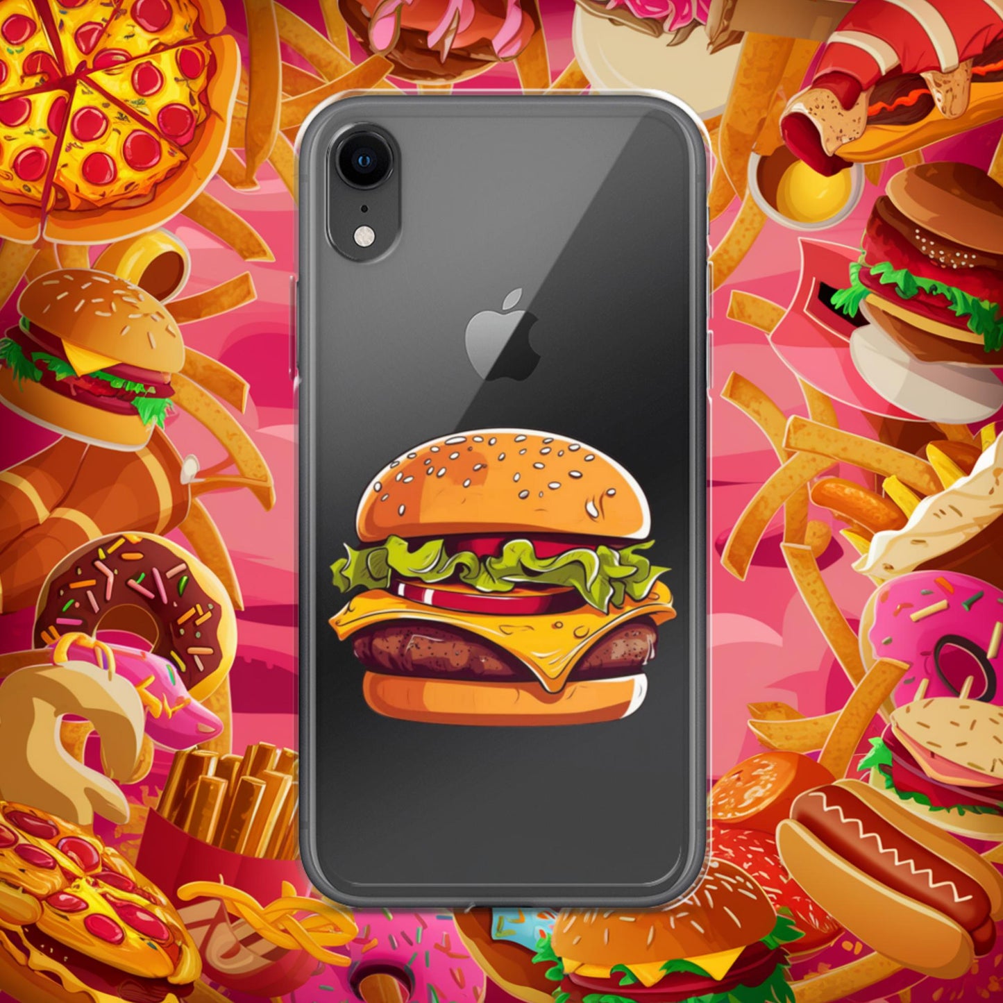 Cheeseburger I Love Burgers Clear Case for iPhone iPhone XR Mobile Phone Cases Burgers Fast Food Next Cult Brand