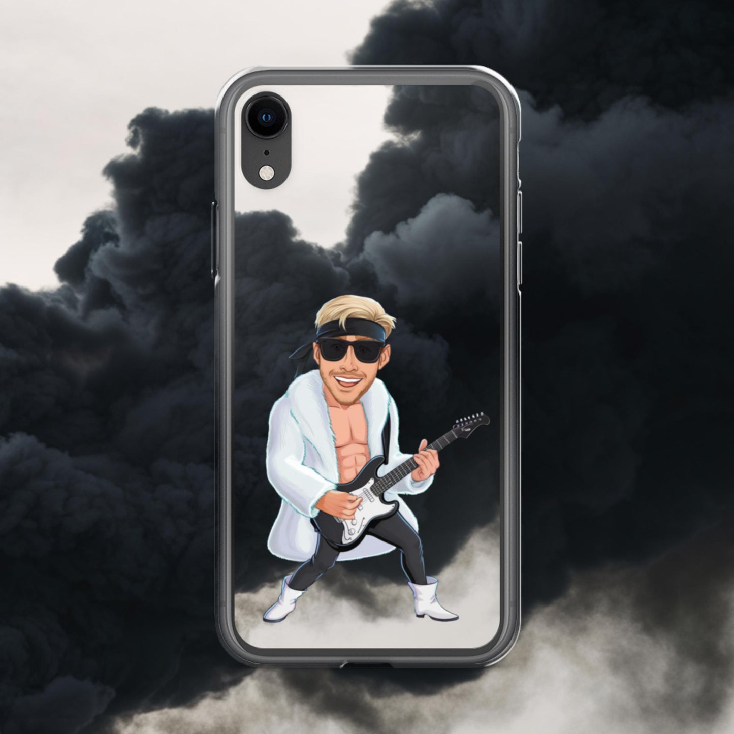 Rockstar Ken Barbie Movie Ryan Gosling Clear Case for iPhone iPhone XR Mobile Phone Cases Barbie Celebrities Ken Movies Music Rock Music Ryan Gosling Next Cult Brand