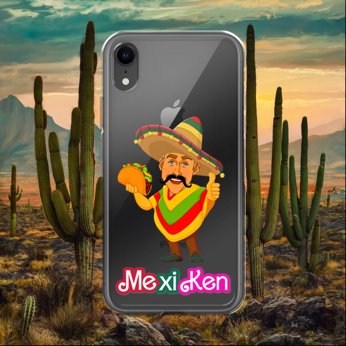 MexiKen Ken Barbie Movie Ryan Gosling Mexican Clear Case for iPhone iPhone XR Mobile Phone Cases Barbie Celebrities Ken Mexico Movies Ryan Gosling Next Cult Brand