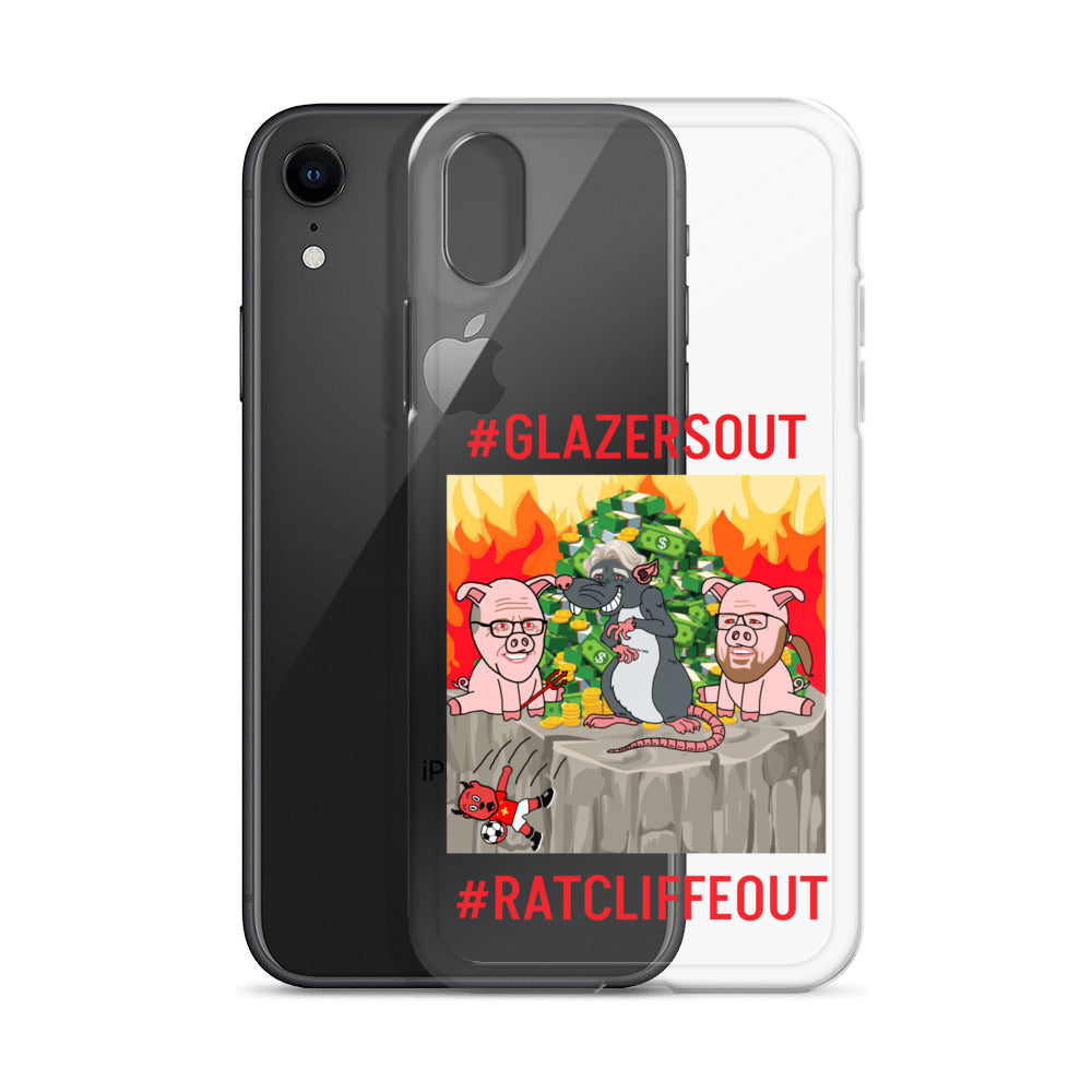 Manchester United Ratcliffe Out, Glazers Out Clear Case for iPhone® Mobile Phone Cases Football GlazersOut Manchester United RatcliffeOut Next Cult Brand