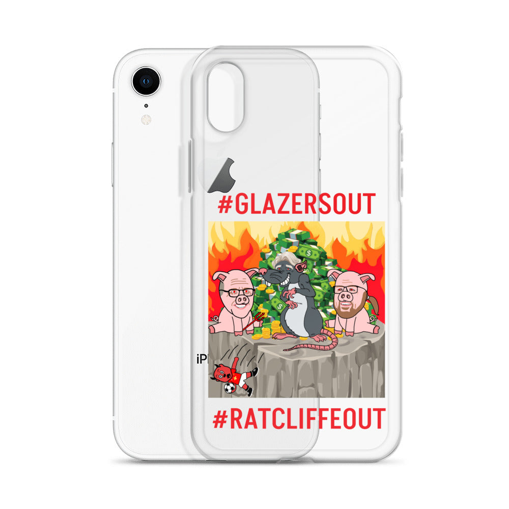 Manchester United Ratcliffe Out, Glazers Out Clear Case for iPhone® Mobile Phone Cases Football GlazersOut Manchester United RatcliffeOut Next Cult Brand