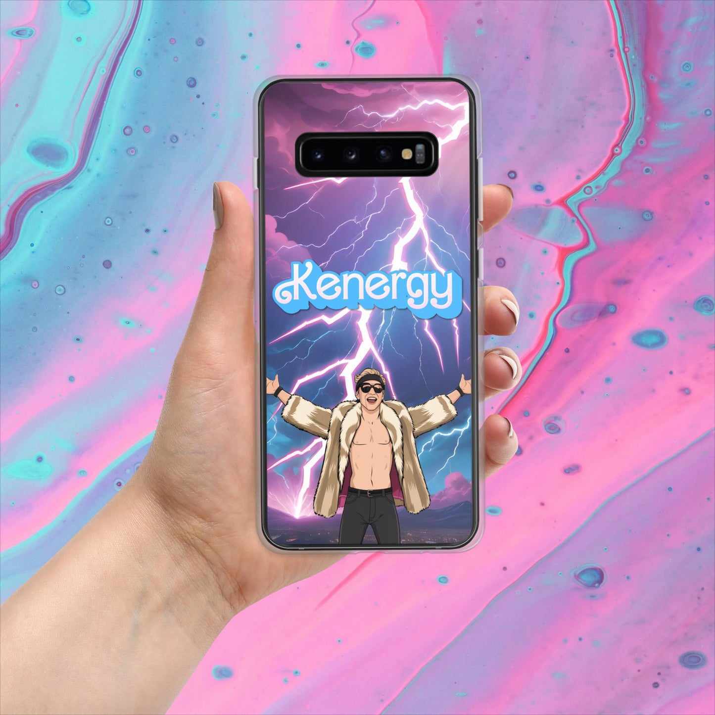 Kenergy Barbie Ryan Gosling Ken Clear Case for Samsung Samsung Galaxy S10+ Mobile Phone Cases Barbie Celebrities Ken Kenergy Movies Ryan Gosling Next Cult Brand
