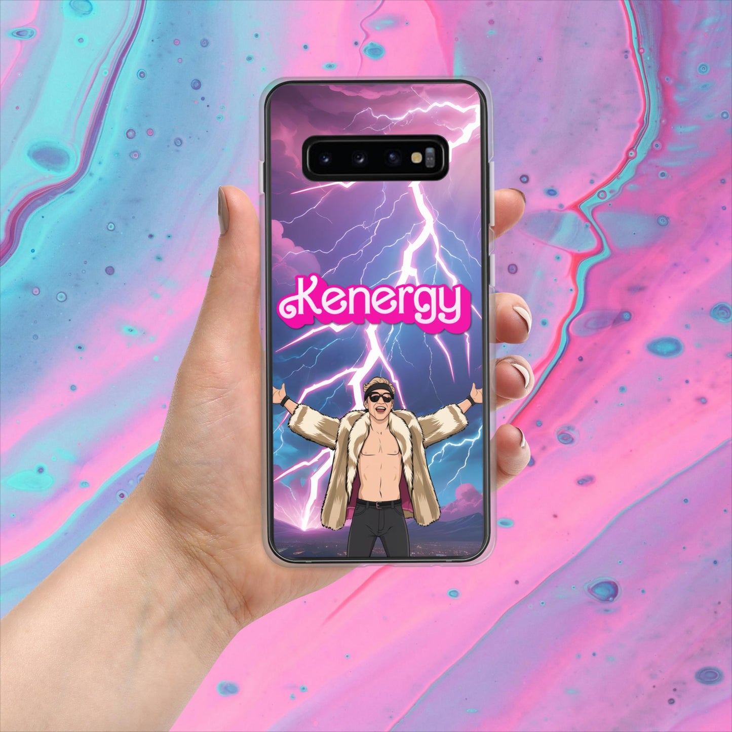 Kenergy Barbie Ryan Gosling Ken Clear Case for Samsung Samsung Galaxy S10+ Mobile Phone Cases Barbie Celebrities Ken Kenergy Movies Ryan Gosling Next Cult Brand
