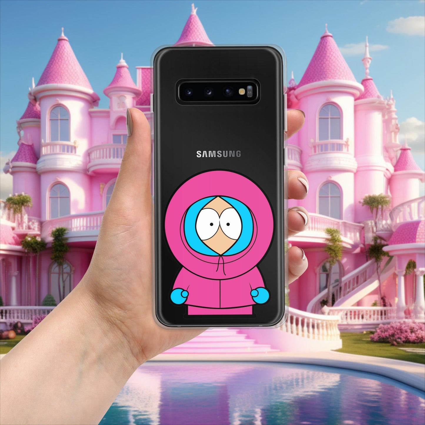Kenny McCormick Ken Ryan Gosling Barbie South Park Kenny Clear Case for Samsung Samsung Galaxy S10+ Mobile Phone Cases Barbie Ken Kenny Movies South Park TV Shows Next Cult Brand