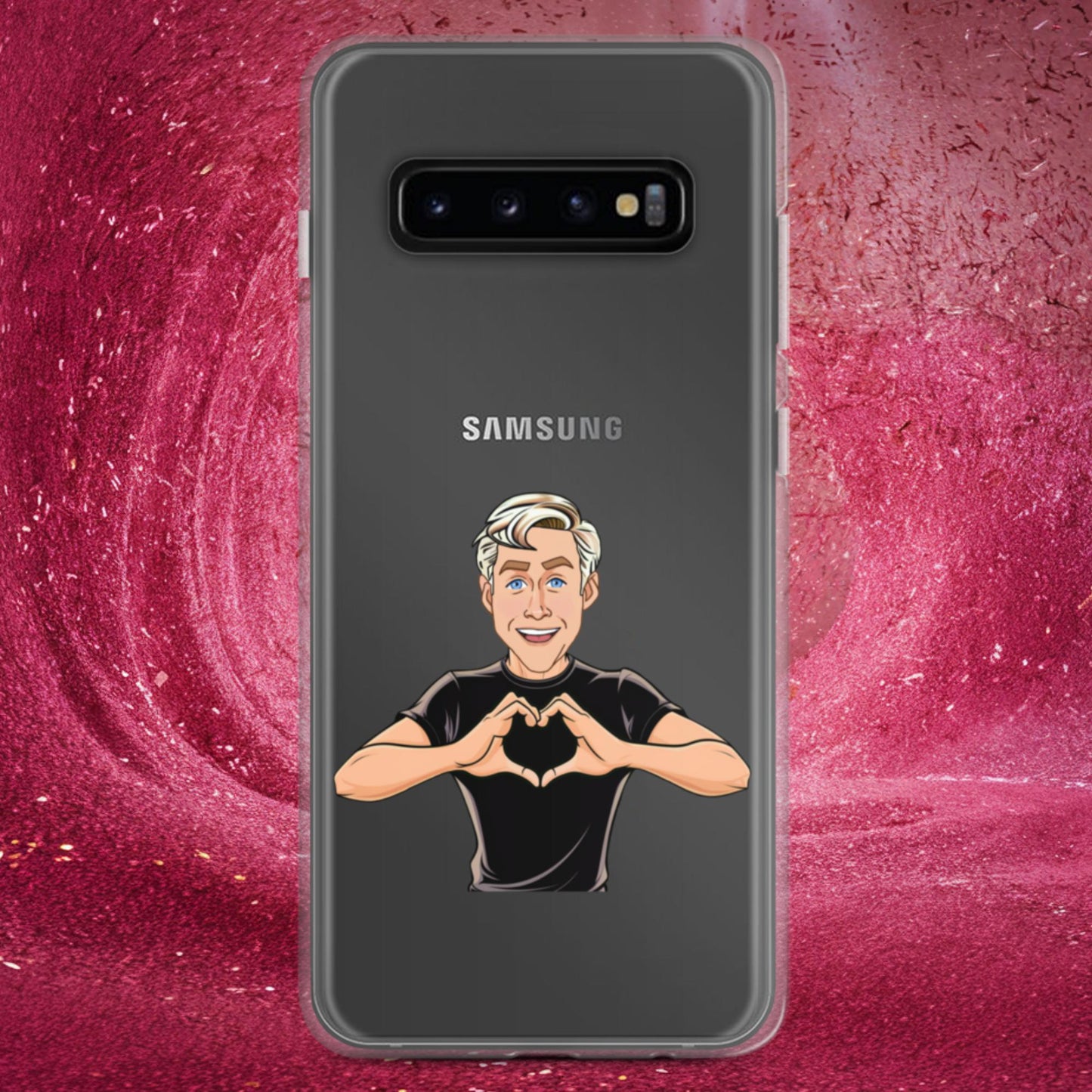 I Love Ryan Gosling Ken Barbie Movie I am Kenough Clear Case for Samsung Samsung Galaxy S10+ Mobile Phone Cases Barbie Celebrities Ken Movies Ryan Gosling Next Cult Brand