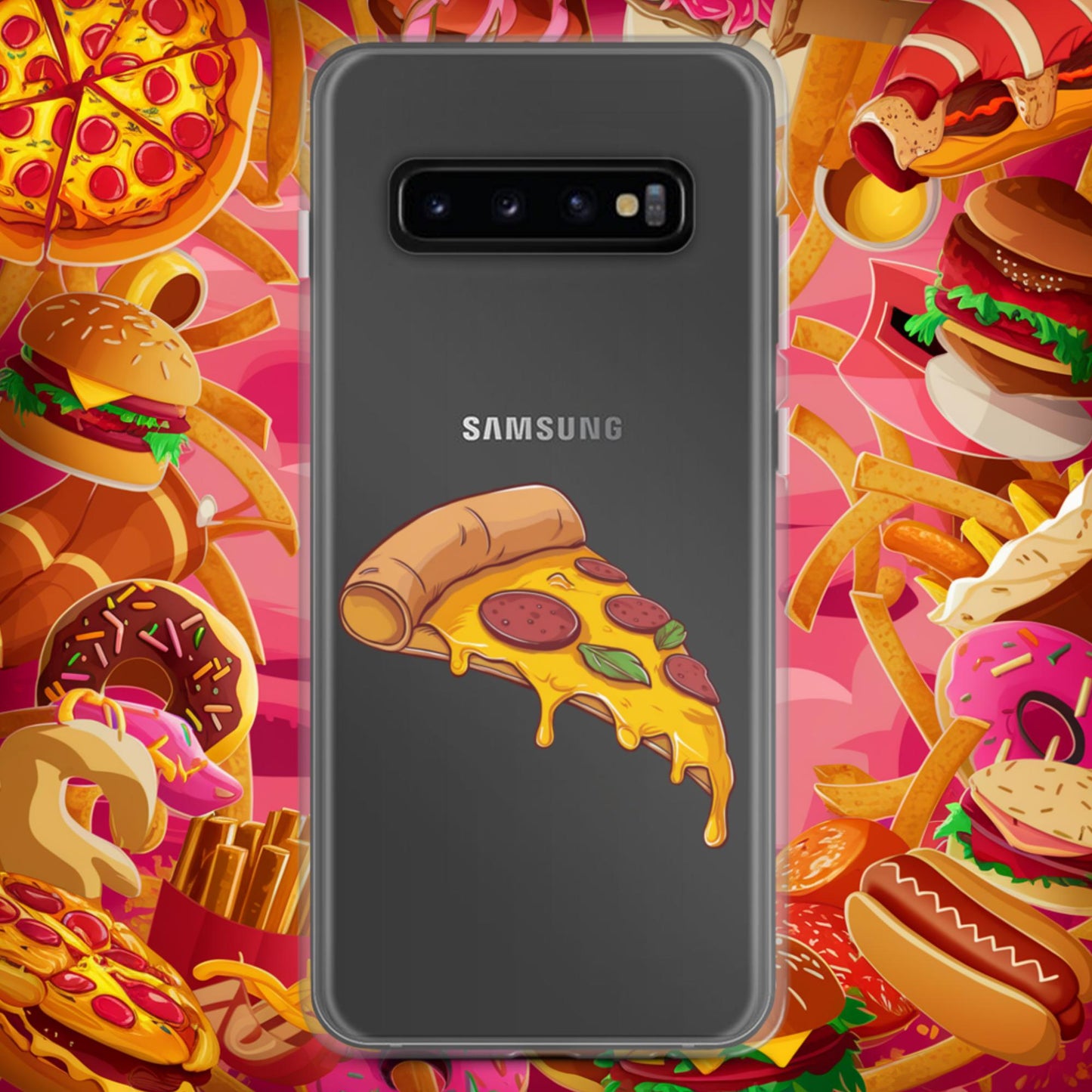 Pizza I Love Pizza Clear Case for Samsung Samsung Galaxy S10+ Mobile Phone Cases Fast Food Pizza Next Cult Brand