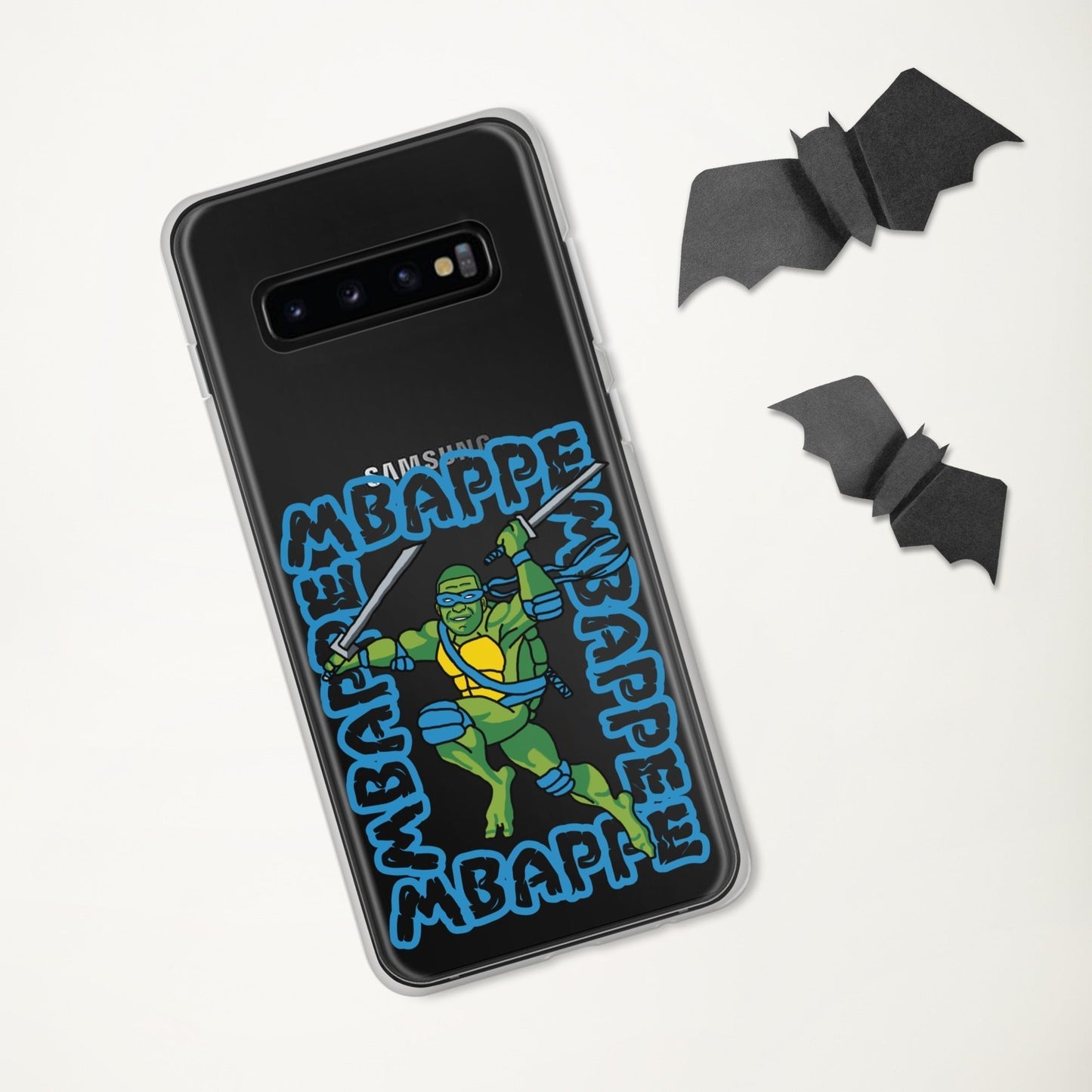 Kylian Mbappe Blue Ninja Turtle Leonardo Clear Case for Samsung® Mobile Phone Cases Football Kylian Mbappe Ninja Turtles PSG Real Madrid Next Cult Brand