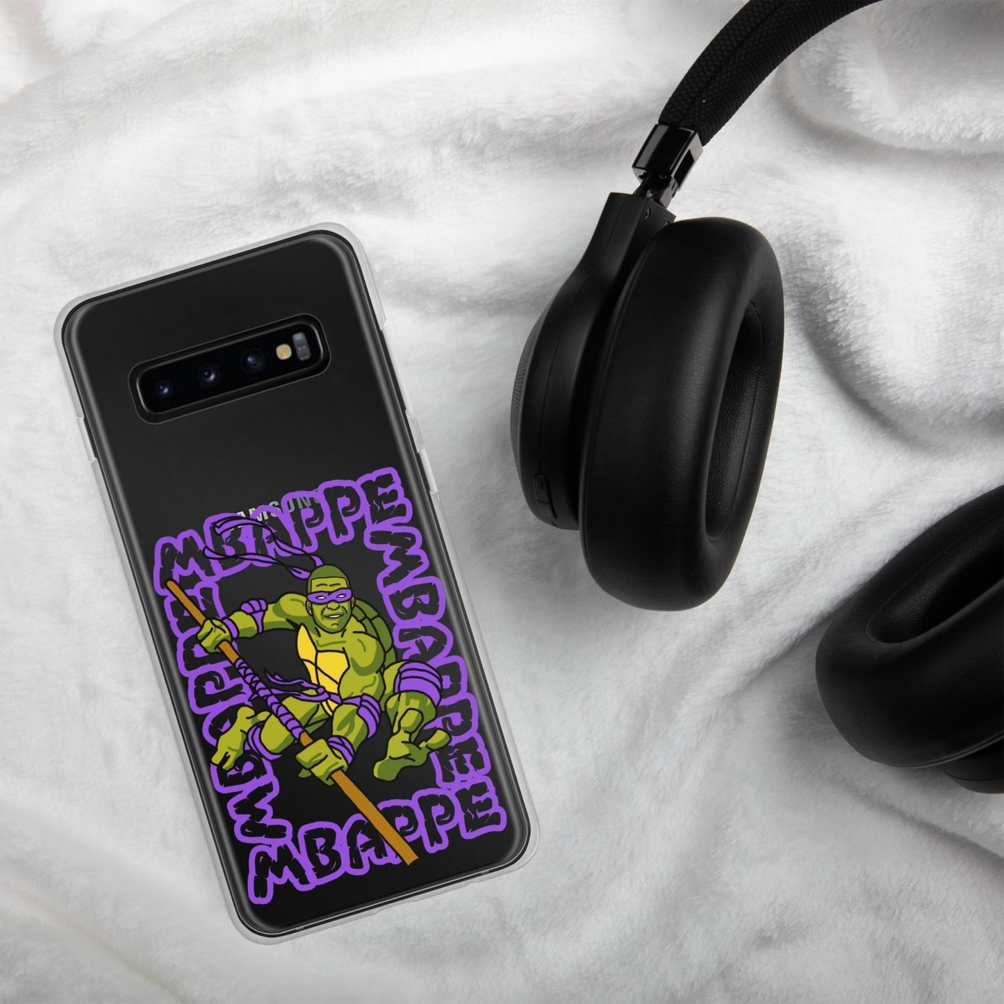 Kylian Mbappe Purple Ninja Turtle Donatello Clear Case for Samsung® Mobile Phone Cases Football Kylian Mbappe Ninja Turtles PSG Real Madrid Next Cult Brand