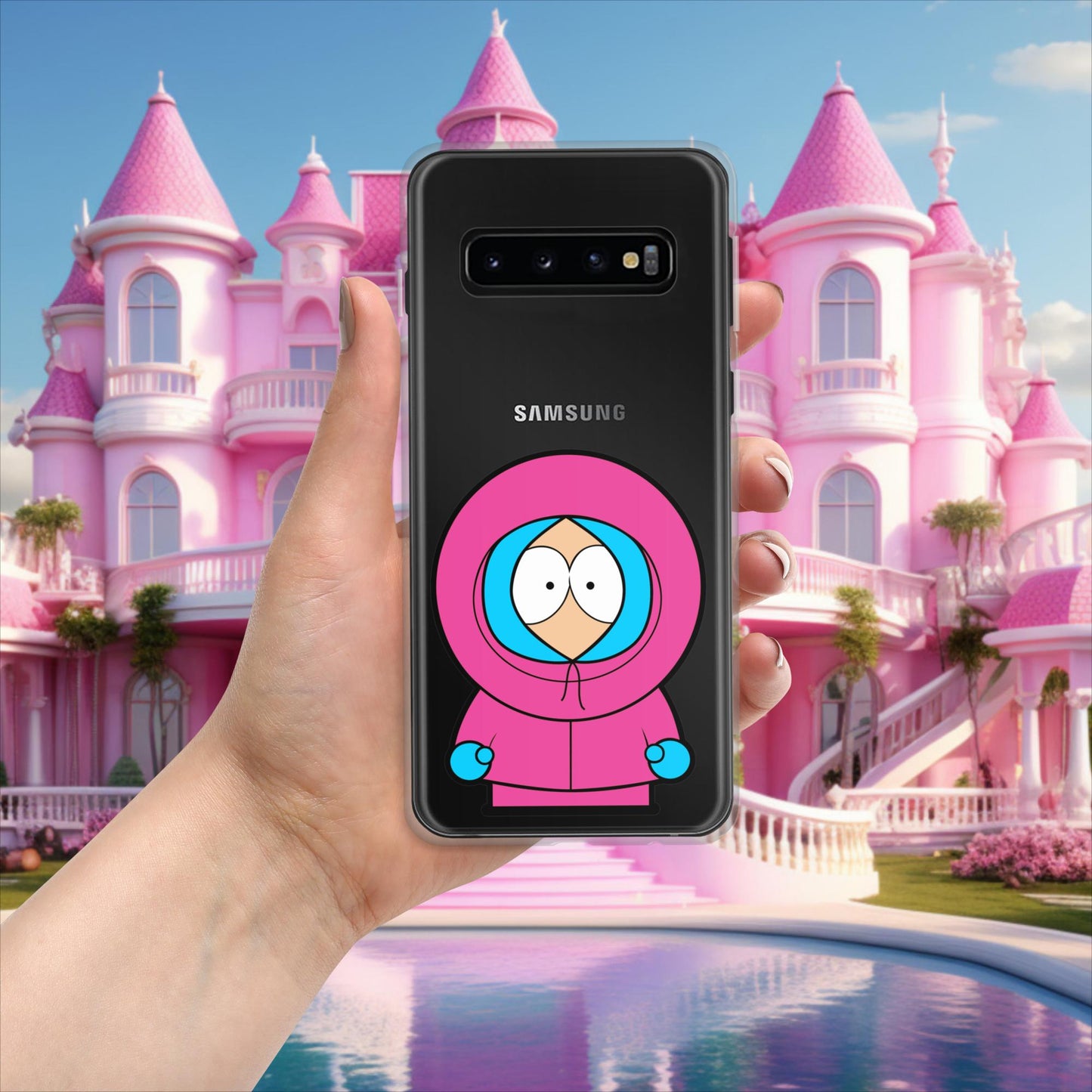 Kenny McCormick Ken Ryan Gosling Barbie South Park Kenny Clear Case for Samsung Samsung Galaxy S10 Mobile Phone Cases Barbie Ken Kenny Movies South Park TV Shows Next Cult Brand