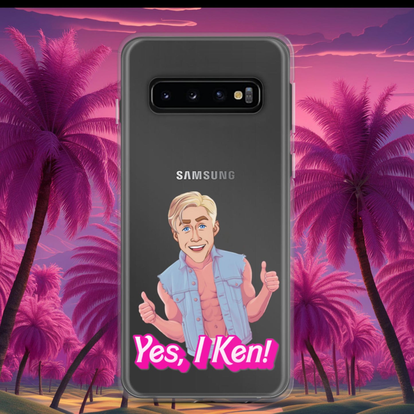 Yes I Ken Yes I can Ryan Gosling Ken Barbie Movie Clear Case for Samsung Samsung Galaxy S10 Mobile Phone Cases Barbie Celebrities Ken Movies Ryan Gosling Next Cult Brand