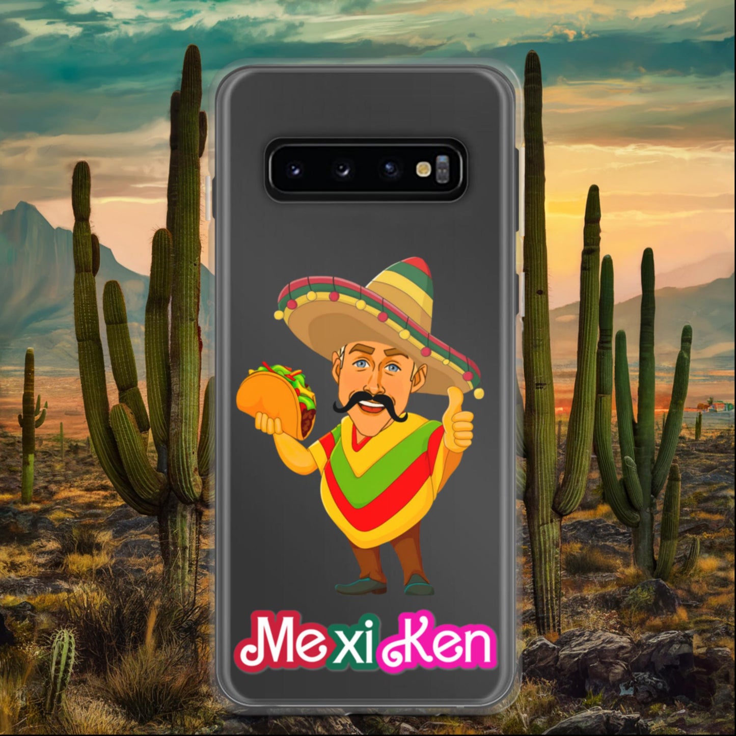 MexiKen Ken Barbie Movie Ryan Gosling Mexican Clear Case for Samsung Samsung Galaxy S10 Mobile Phone Cases Barbie Celebrities Ken Mexico Movies Ryan Gosling Next Cult Brand