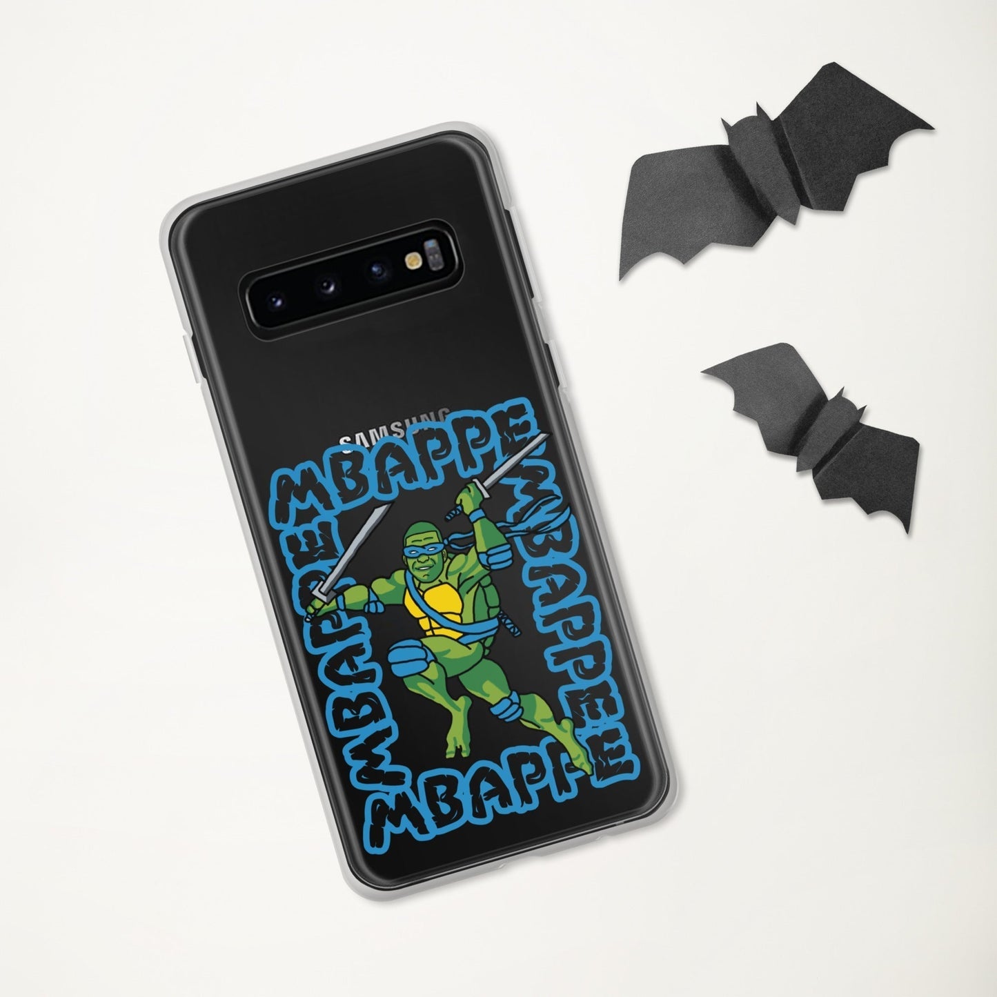 Kylian Mbappe Blue Ninja Turtle Leonardo Clear Case for Samsung® Mobile Phone Cases Football Kylian Mbappe Ninja Turtles PSG Real Madrid Next Cult Brand