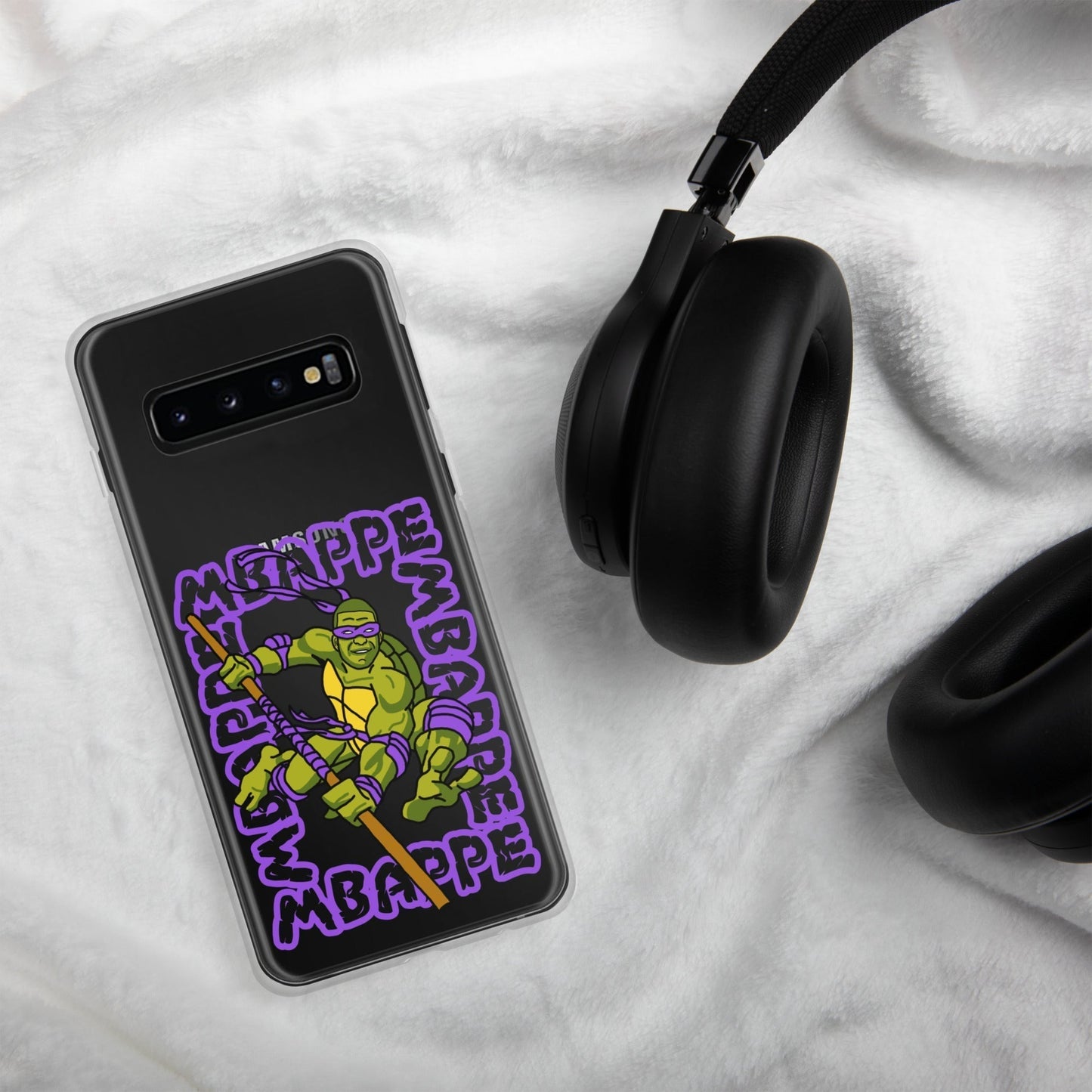 Kylian Mbappe Purple Ninja Turtle Donatello Clear Case for Samsung® Mobile Phone Cases Football Kylian Mbappe Ninja Turtles PSG Real Madrid Next Cult Brand