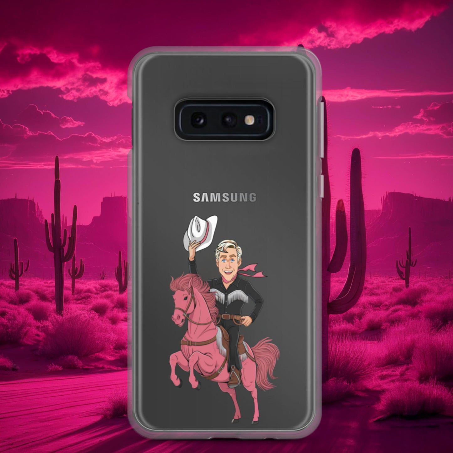 Ryan Gosling Ken Cowboy Horse Barbie Movie Clear Case for Samsung Samsung Galaxy S10e Mobile Phone Cases Barbie Celebrities Ken Movies Ryan Gosling Next Cult Brand