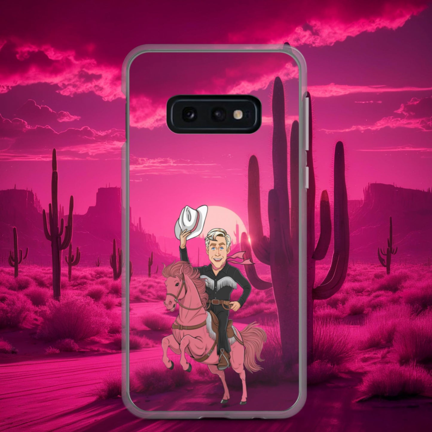 Ryan Gosling Ken Cowboy Horse Barbie Movie Clear Case for Samsung Samsung Galaxy S10e Mobile Phone Cases Barbie Celebrities Ken Movies Ryan Gosling Next Cult Brand