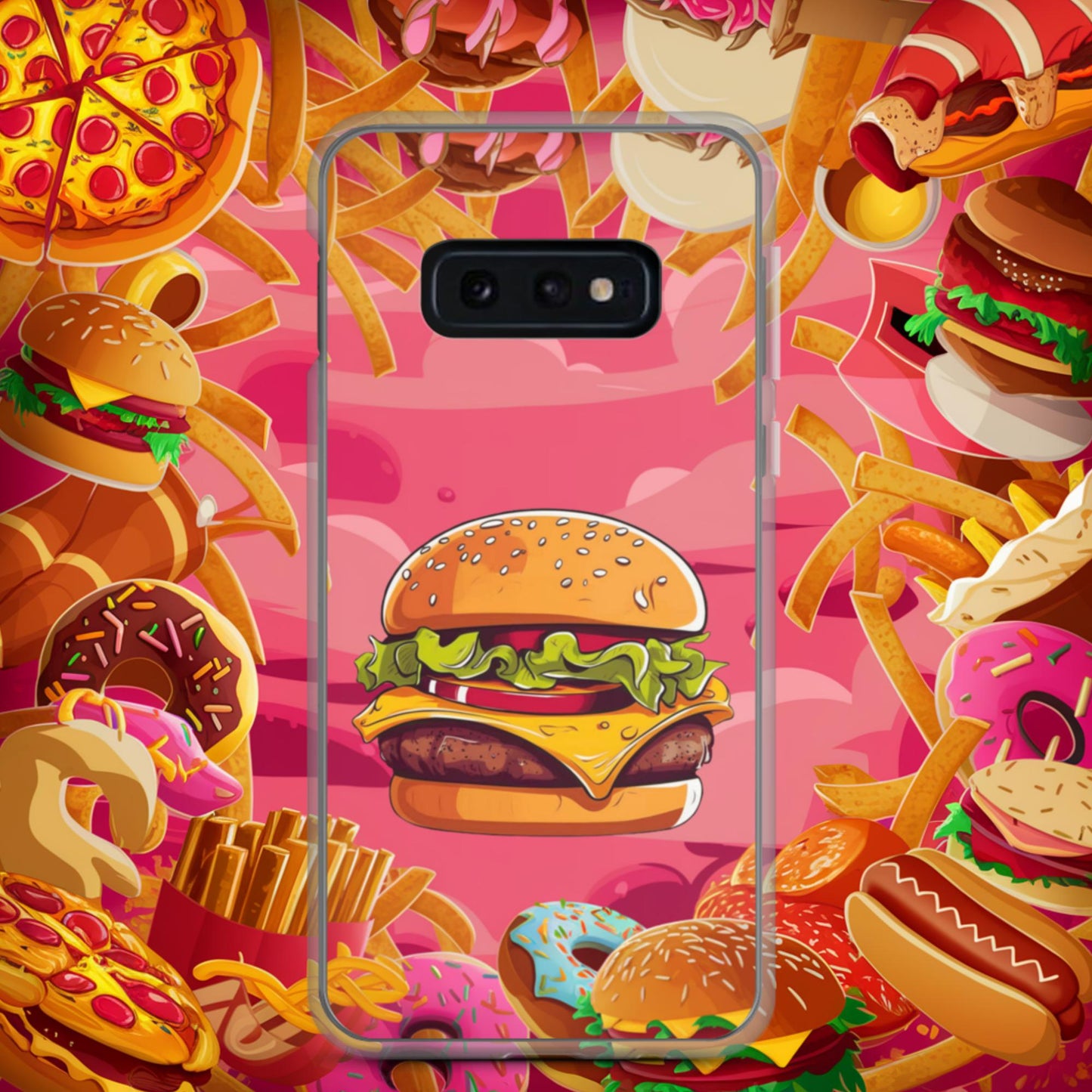 Cheeseburger I Love Burgers Clear Case for Samsung Samsung Galaxy S10e Mobile Phone Cases Burgers Fast Food Next Cult Brand