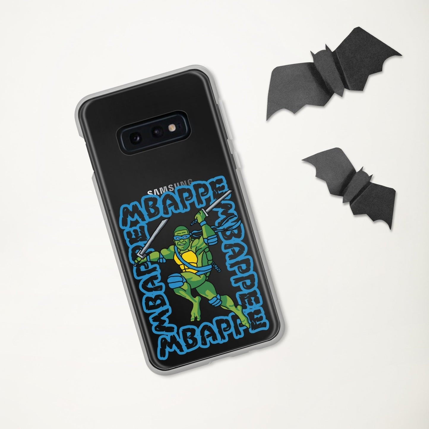 Kylian Mbappe Blue Ninja Turtle Leonardo Clear Case for Samsung® Mobile Phone Cases Football Kylian Mbappe Ninja Turtles PSG Real Madrid Next Cult Brand