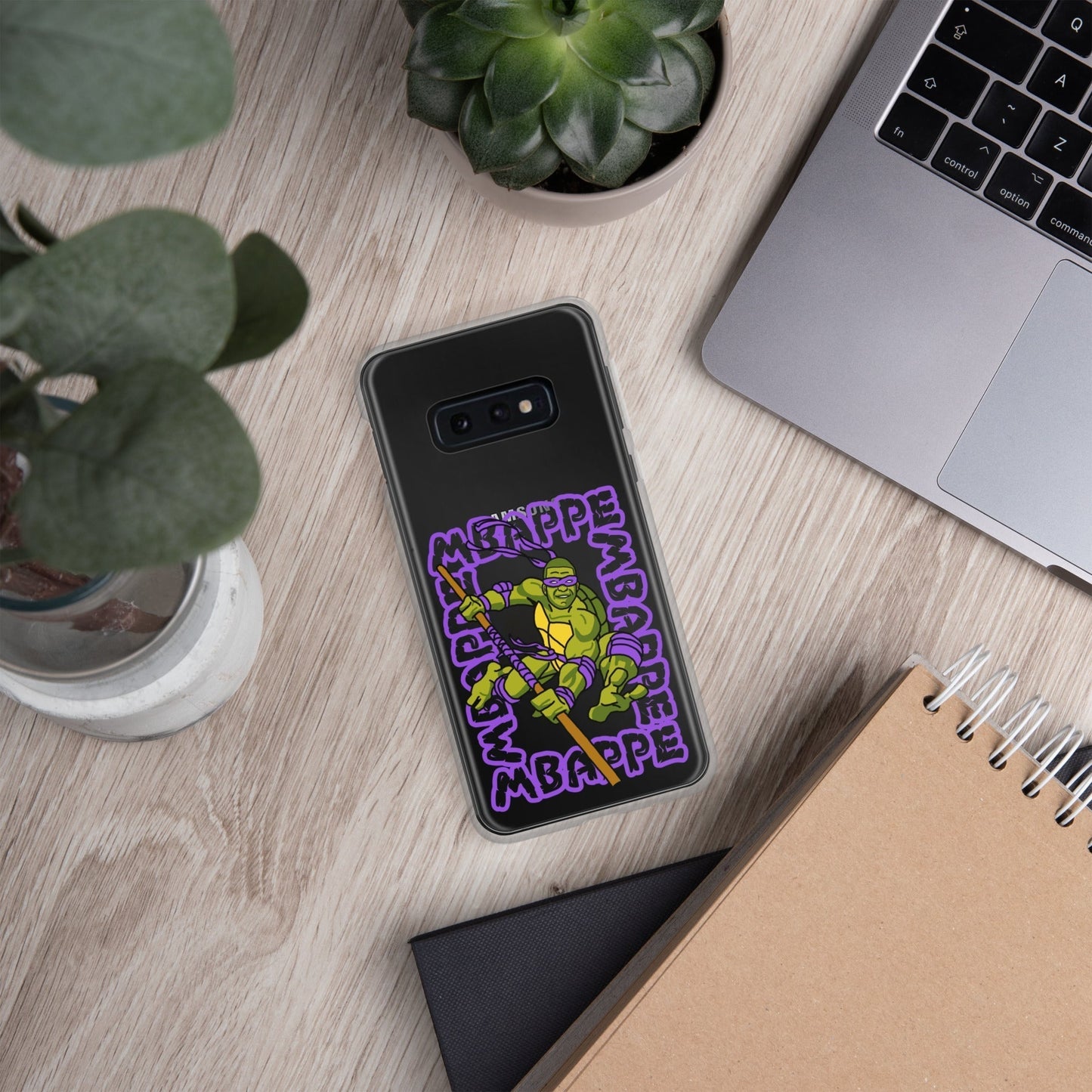 Kylian Mbappe Purple Ninja Turtle Donatello Clear Case for Samsung® Mobile Phone Cases Football Kylian Mbappe Ninja Turtles PSG Real Madrid Next Cult Brand