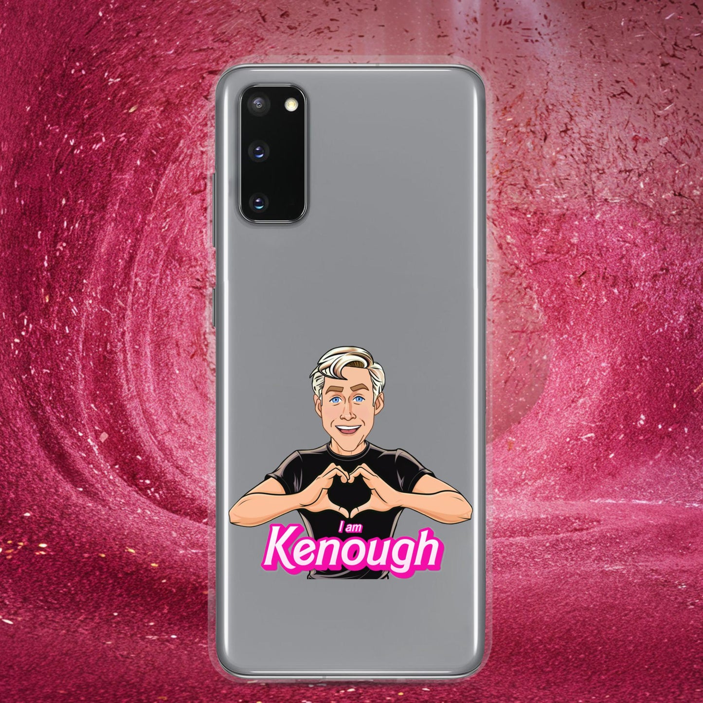 I am Kenough Ryan Gosling Ken Barbie Movie Clear Case for Samsung Samsung Galaxy S20 Mobile Phone Cases Barbie Celebrities Ken Movies Ryan Gosling Next Cult Brand