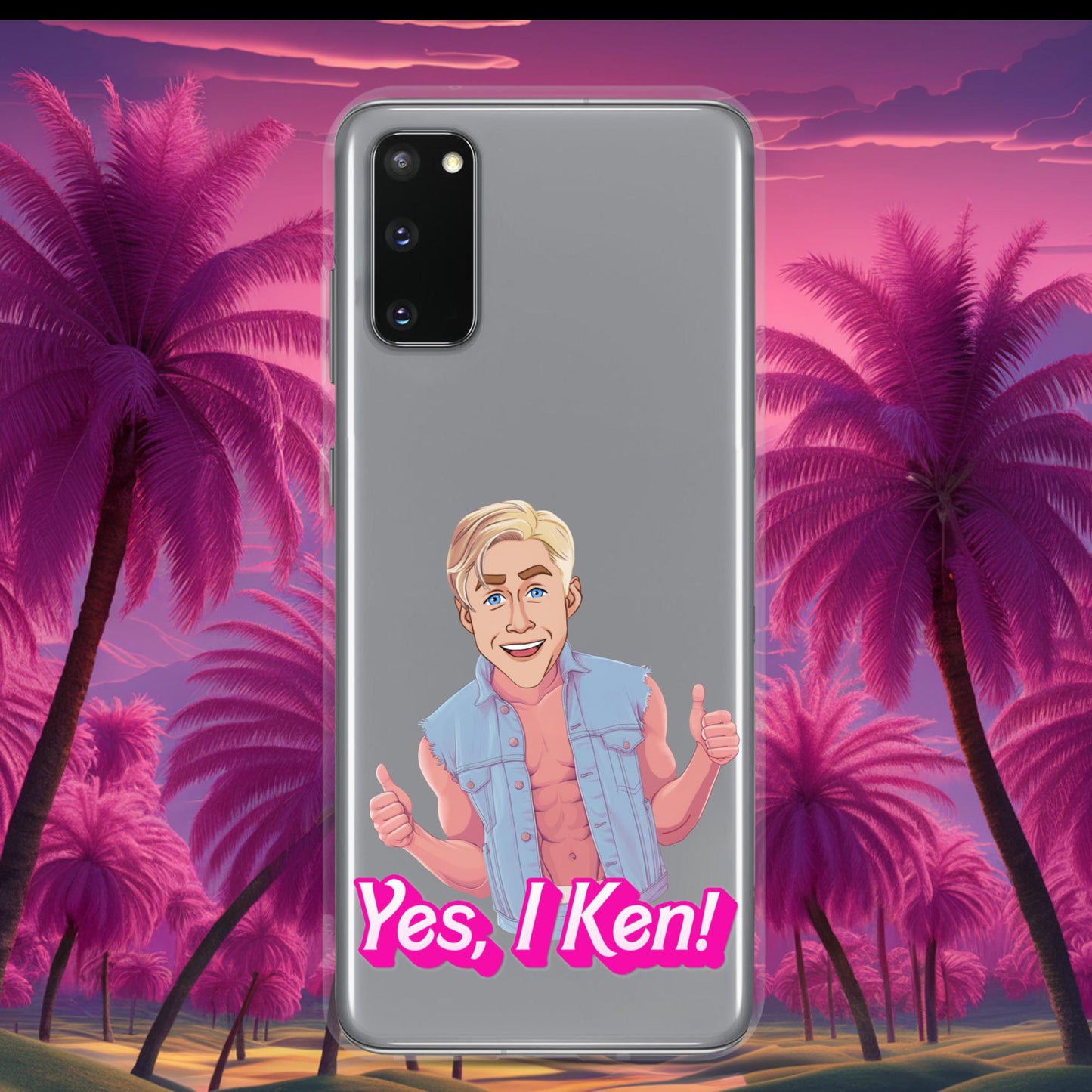 Yes I Ken Yes I can Ryan Gosling Ken Barbie Movie Clear Case for Samsung Samsung Galaxy S20 Mobile Phone Cases Barbie Celebrities Ken Movies Ryan Gosling Next Cult Brand