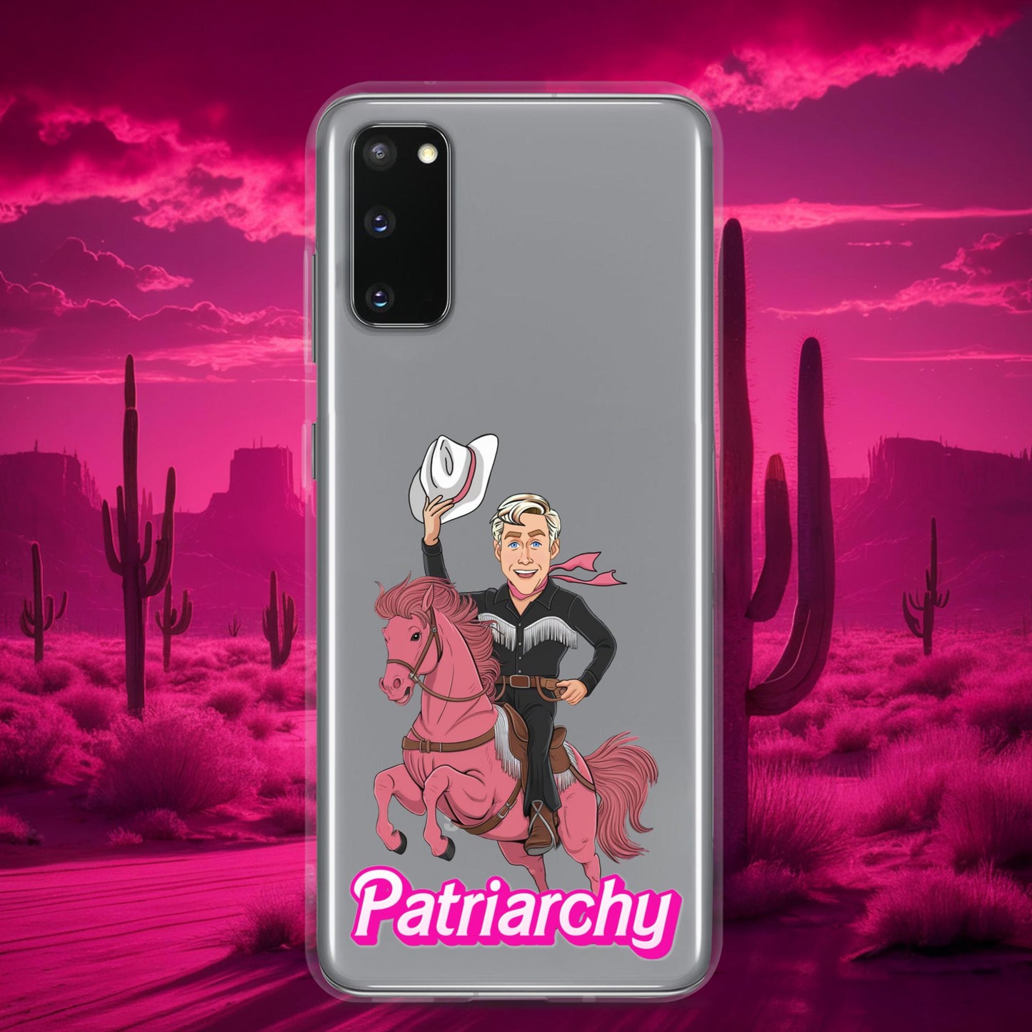 Ken Barbie Movie When I found out the patriarchy wasn't just about horses, I lost interest Clear Case for Samsung Samsung Galaxy S20 Mobile Phone Cases Barbie Celebrities Ken Movies Ryan Gosling Next Cult Brand