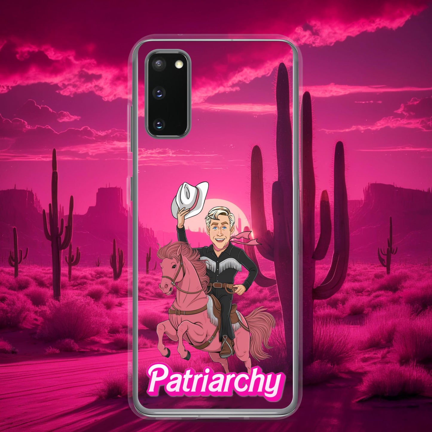 Ken Barbie Movie When I found out the patriarchy wasn't just about horses, I lost interest Clear Case for Samsung Samsung Galaxy S20 Mobile Phone Cases Barbie Celebrities Ken Movies Ryan Gosling Next Cult Brand