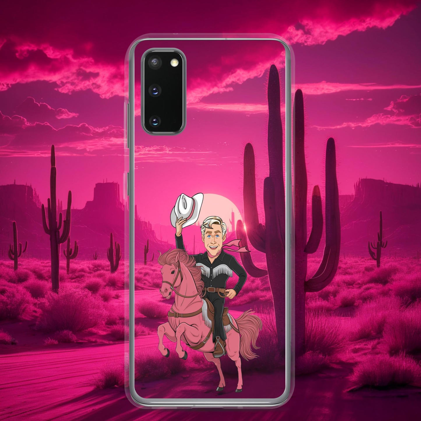 Ryan Gosling Ken Cowboy Horse Barbie Movie Clear Case for Samsung Samsung Galaxy S20 Mobile Phone Cases Barbie Celebrities Ken Movies Ryan Gosling Next Cult Brand