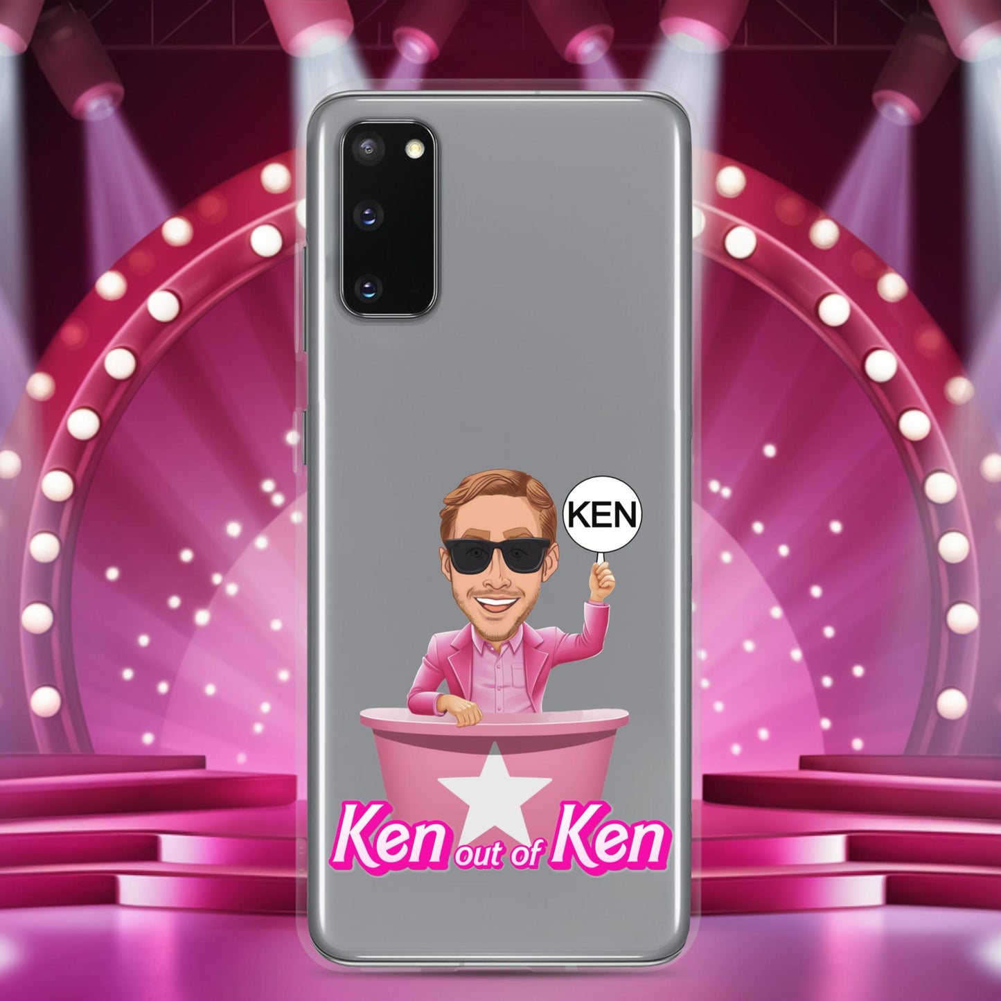 Ken out of Ken Ryan Gosling Barbie Movie Clear Case for Samsung Samsung Galaxy S20 Mobile Phone Cases Barbie Celebrities Ken Movies Ryan Gosling Next Cult Brand