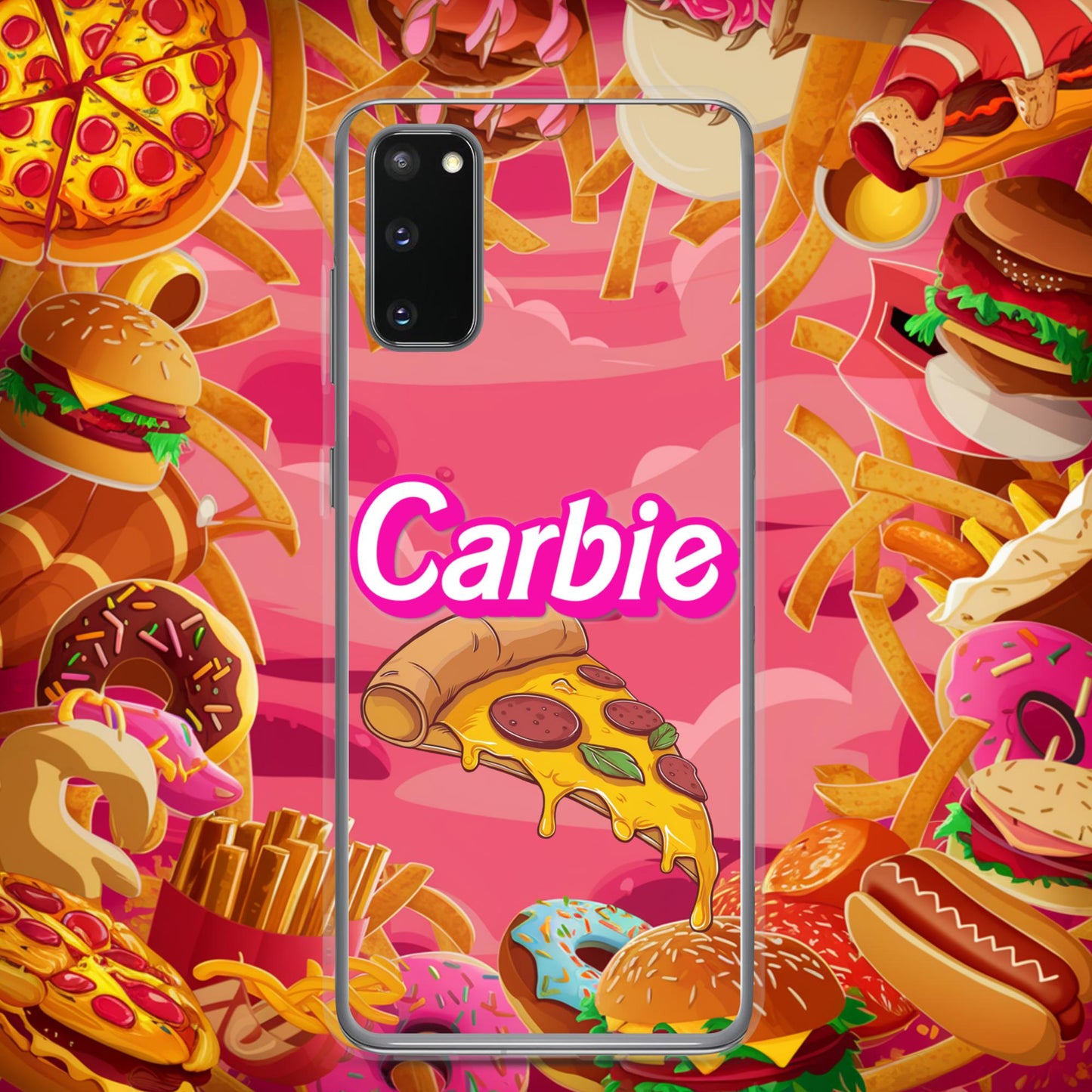 Carbie Barbie I Love Carbs I Love Pizza Clear Case for Samsung Samsung Galaxy S20 Mobile Phone Cases Barbie Carbie Fast Food Ken Movies Pizza Next Cult Brand