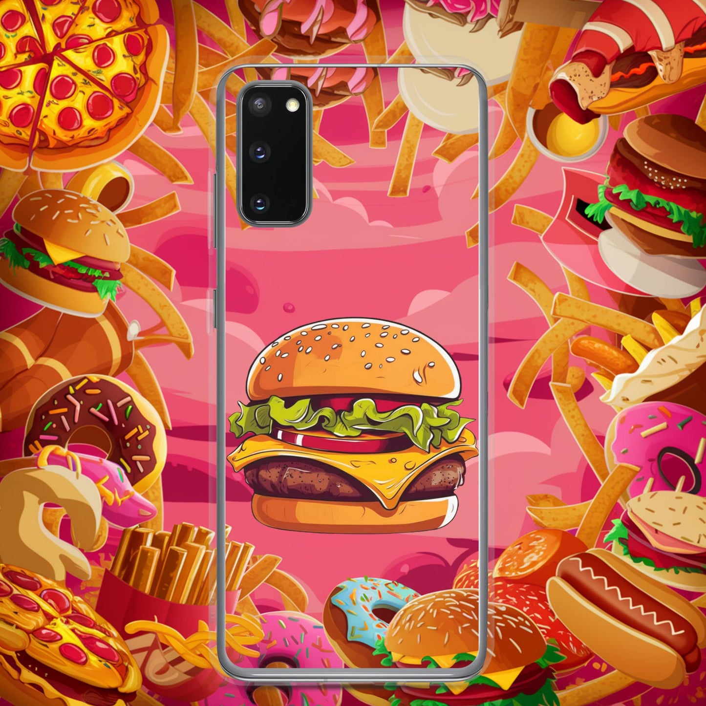 Cheeseburger I Love Burgers Clear Case for Samsung Samsung Galaxy S20 Mobile Phone Cases Burgers Fast Food Next Cult Brand