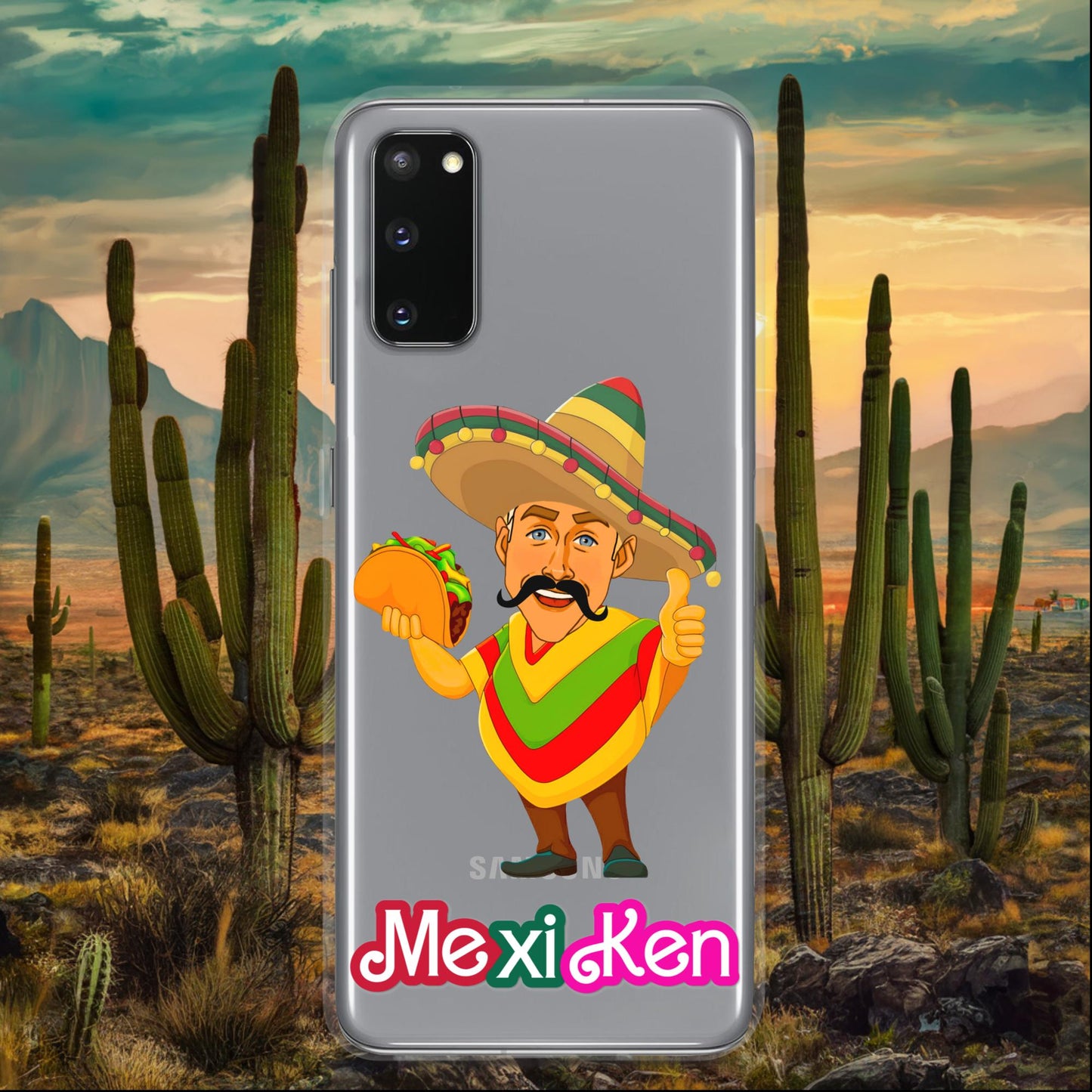 MexiKen Ken Barbie Movie Ryan Gosling Mexican Clear Case for Samsung Samsung Galaxy S20 Mobile Phone Cases Barbie Celebrities Ken Mexico Movies Ryan Gosling Next Cult Brand