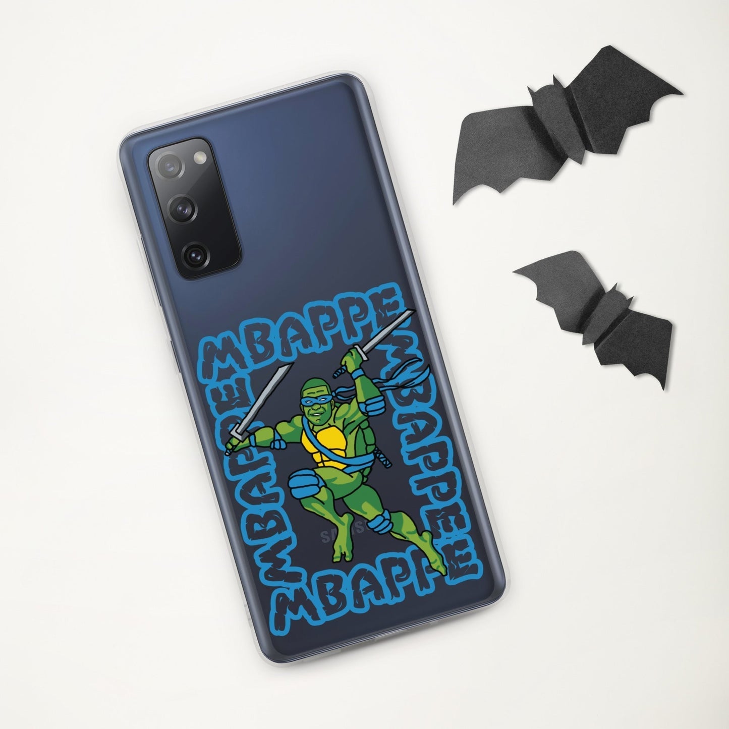 Kylian Mbappe Blue Ninja Turtle Leonardo Clear Case for Samsung® Mobile Phone Cases Football Kylian Mbappe Ninja Turtles PSG Real Madrid Next Cult Brand