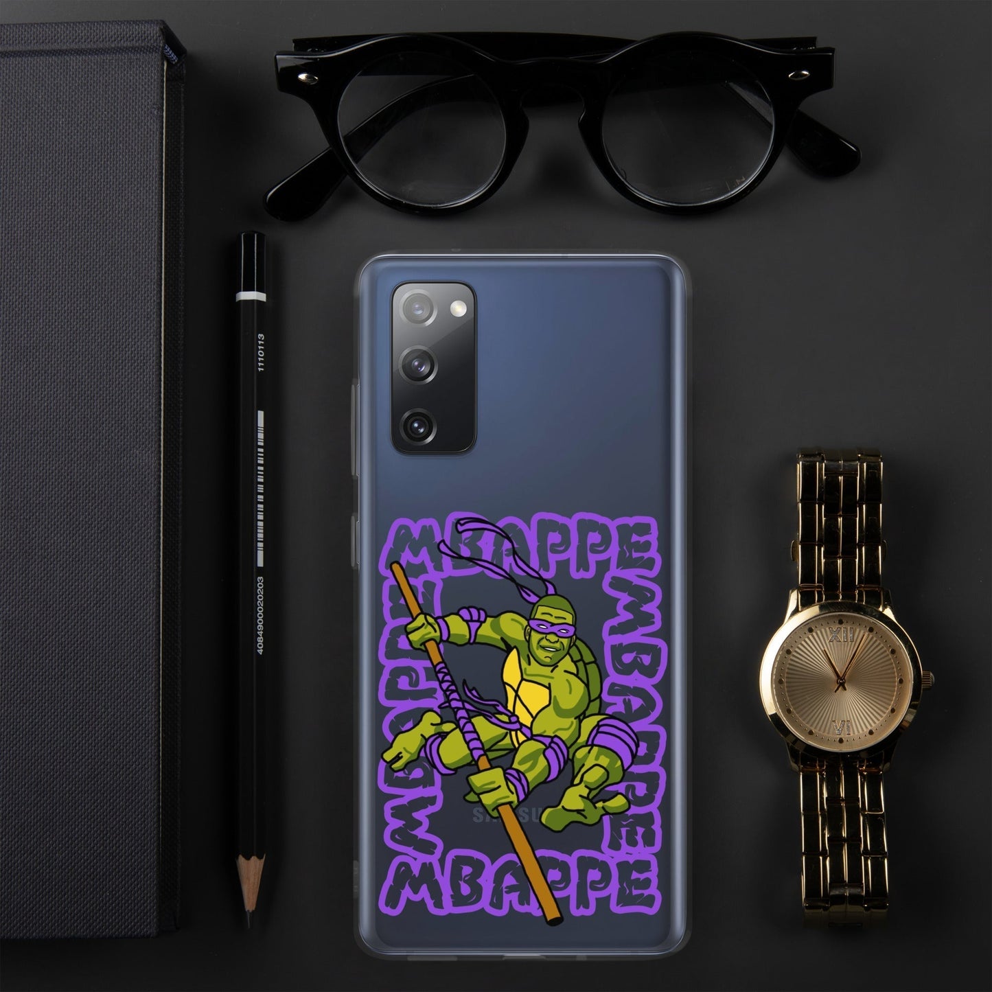 Kylian Mbappe Purple Ninja Turtle Donatello Clear Case for Samsung® Samsung Galaxy S20 FE Mobile Phone Cases Football Kylian Mbappe Ninja Turtles PSG Real Madrid Next Cult Brand