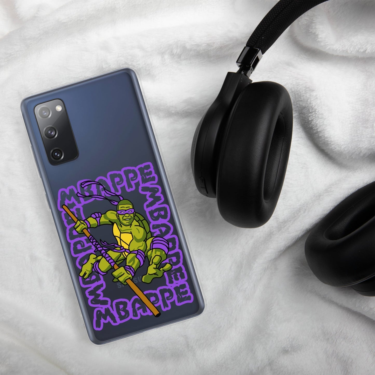 Kylian Mbappe Purple Ninja Turtle Donatello Clear Case for Samsung® Mobile Phone Cases Football Kylian Mbappe Ninja Turtles PSG Real Madrid Next Cult Brand