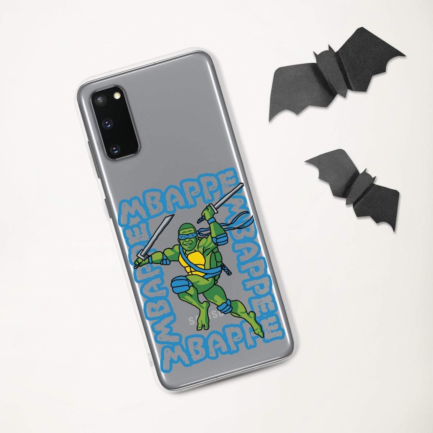 Kylian Mbappe Blue Ninja Turtle Leonardo Clear Case for Samsung® Mobile Phone Cases Football Kylian Mbappe Ninja Turtles PSG Real Madrid Next Cult Brand